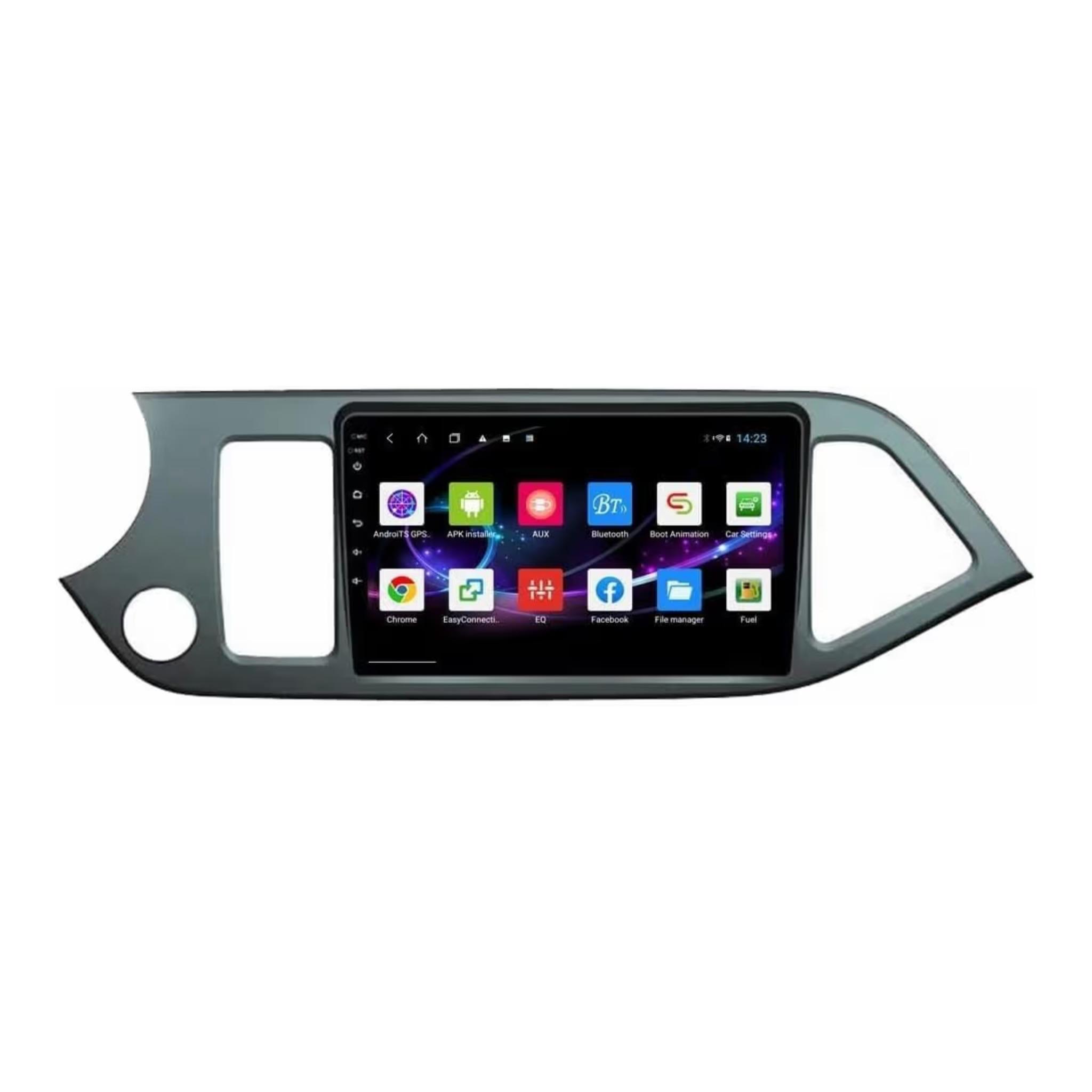 Android Car Stereo for Kia Morning Picanto 2011-2015 9 Inch IPS.QLED Touch Screen with AHD Camera Included