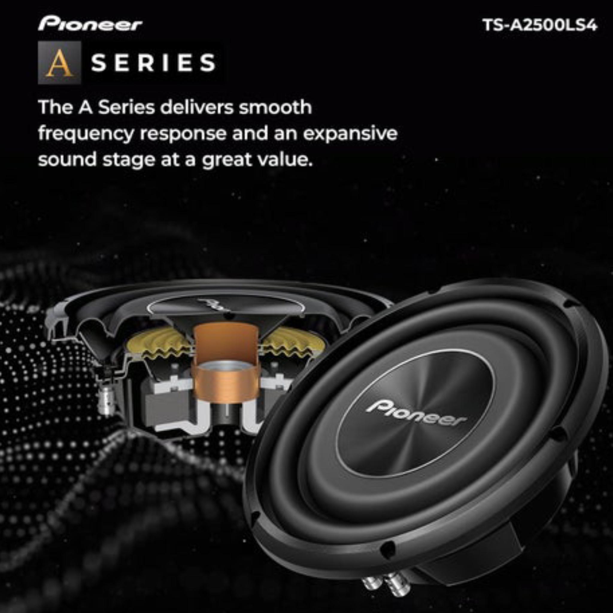 Pioneer Car Speaker TS-A2500LS4, 1200-Watt 10" Shallow Mount 4-Ohm SVC Subwoofer - Image 2