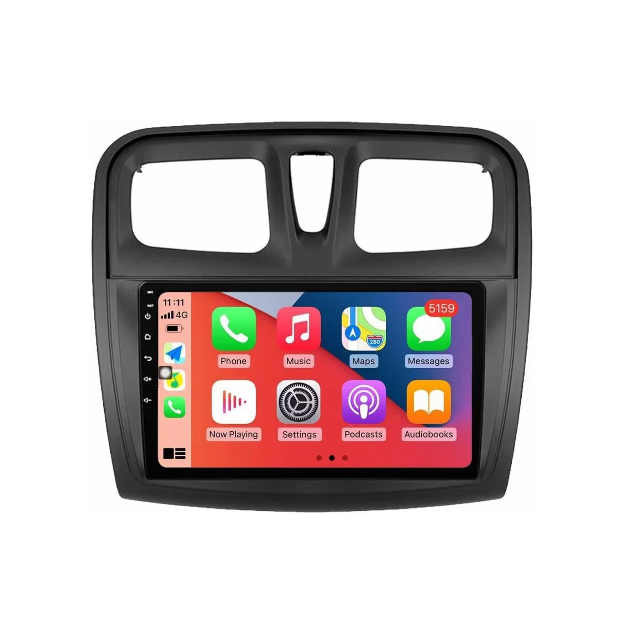 Android Car Stereo for Renault Logan 2 2012-2022 Sandero 2 2013-2022 9 Inch IPS.QLED Touch Screen with AHD Camera Included