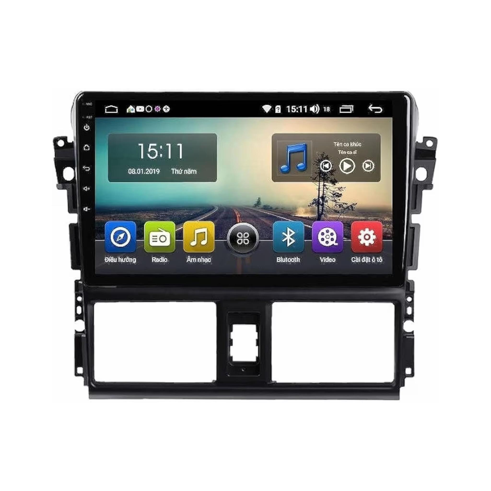 Android Car Stereo for Toyota Yaris 2014-2017 10 Inch IPS.QLED Touch Screen with AHD Camera Included