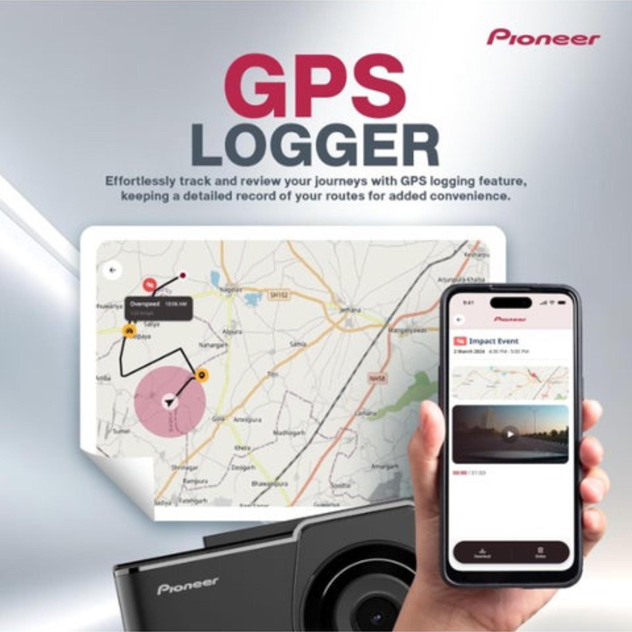 Pioneer Dash Camera VREC-H520DC 2K Quad HD Front,HD Rear Camera with 7.6 cm Screen, support Upto 512GB - Image 2