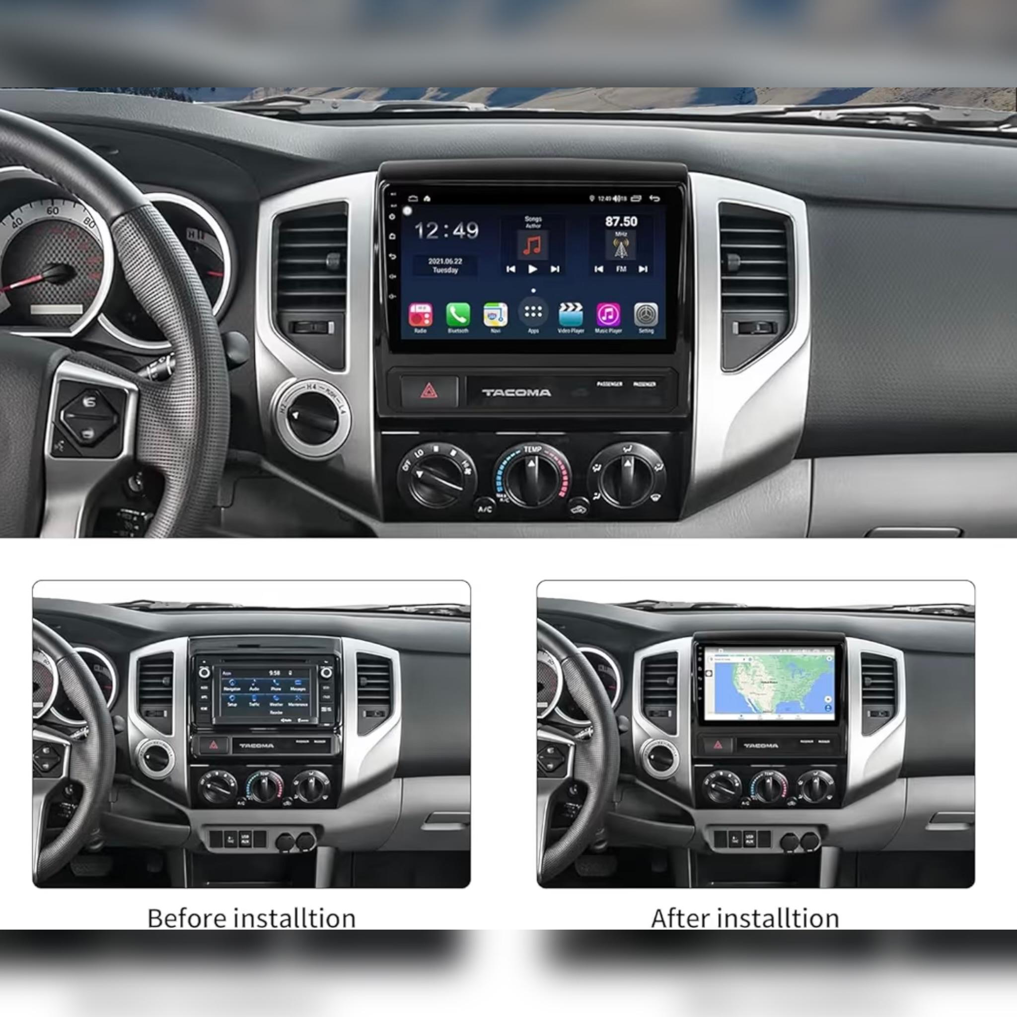 Android Car Stereo for Toyota Tacoma 2005-2013 9 Inch IPS.QLED Touch Screen with AHD Camera Included - Image 3