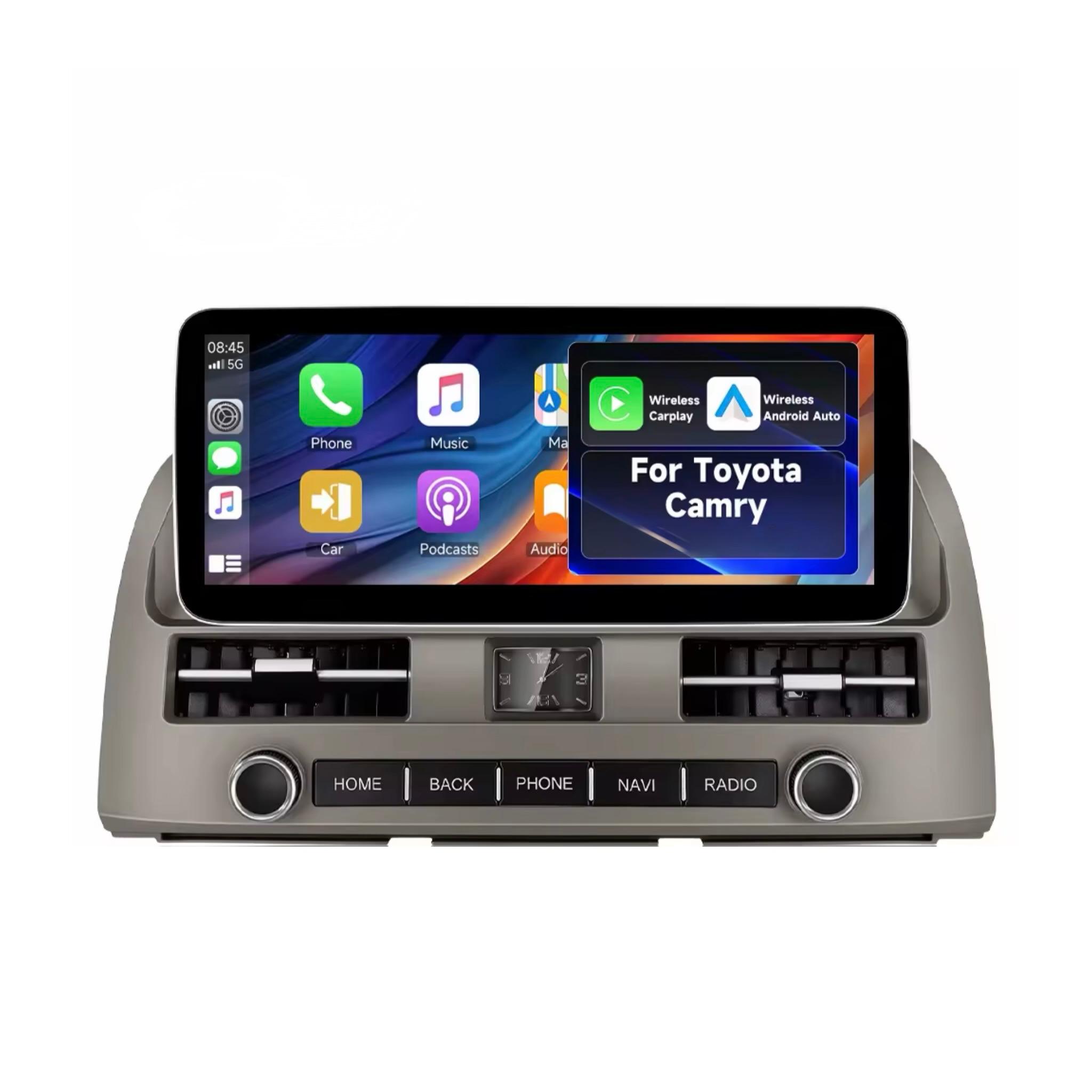 Android Car Stereo 12.3 Inch For Toyota Camry 2000-2006 IPS.QLED Touch Screen with AHD Camera Included