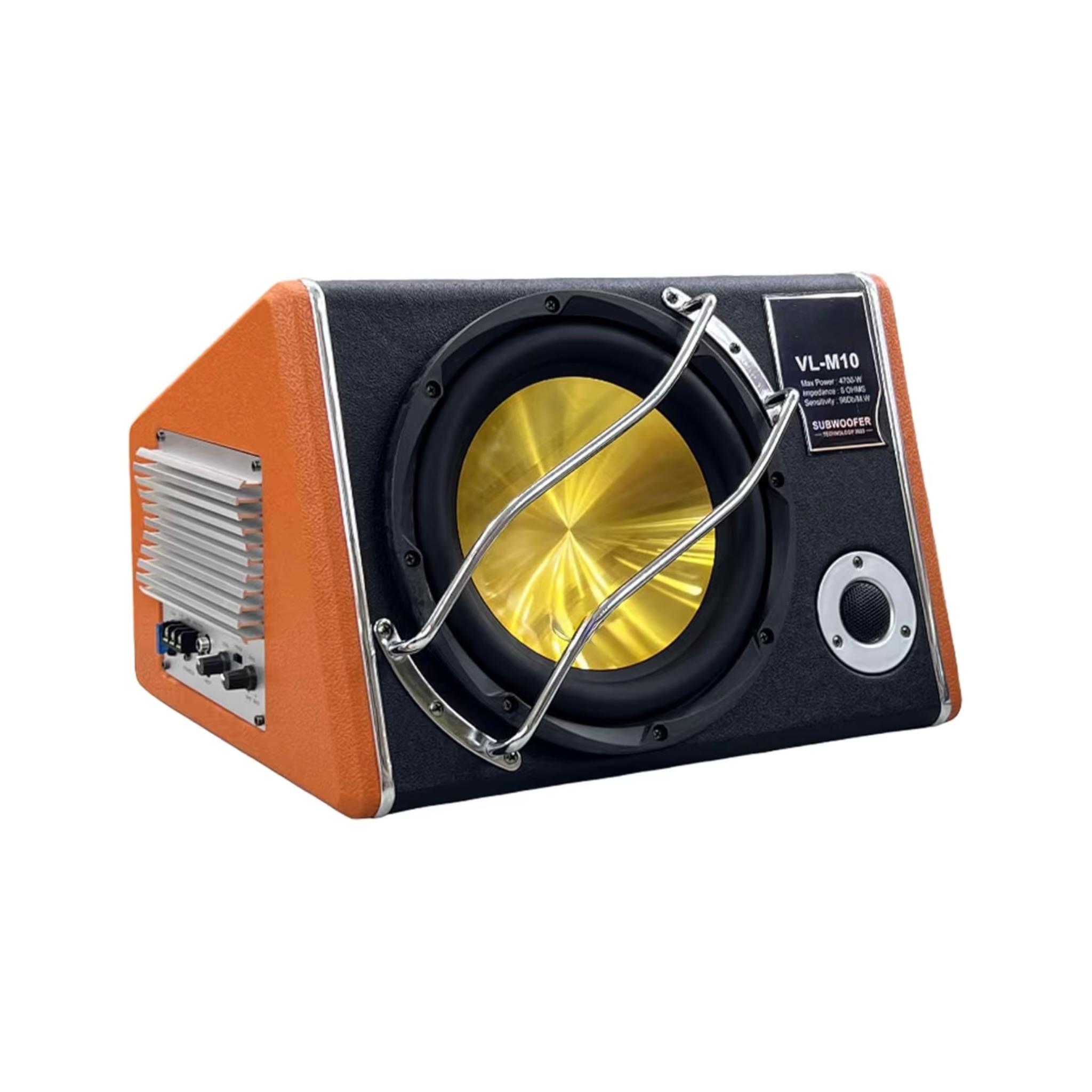 Car Subwoofer Speaker, Black and Orange, 10 Inch, 4700W Max Power, 8 Ohm, Modern Style, for Car Audio Systems - Image 2