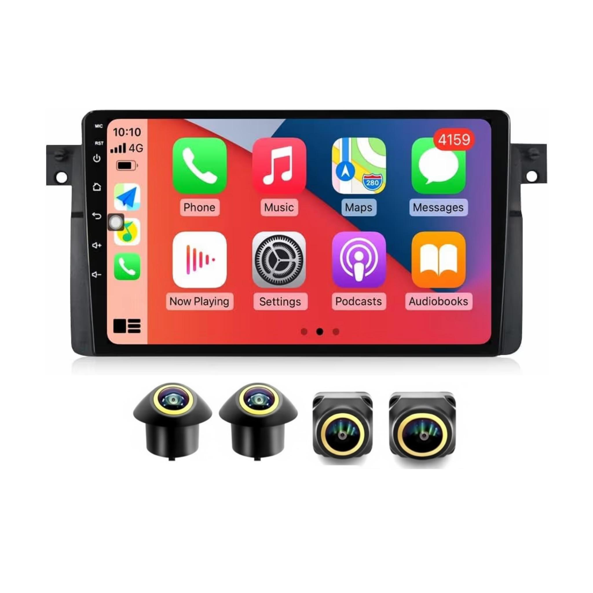 Android Car Stereo for BMW E46 1998-2005 9 Inch IPS.QLED Touch Screen with AHD Camera Included - Image 2