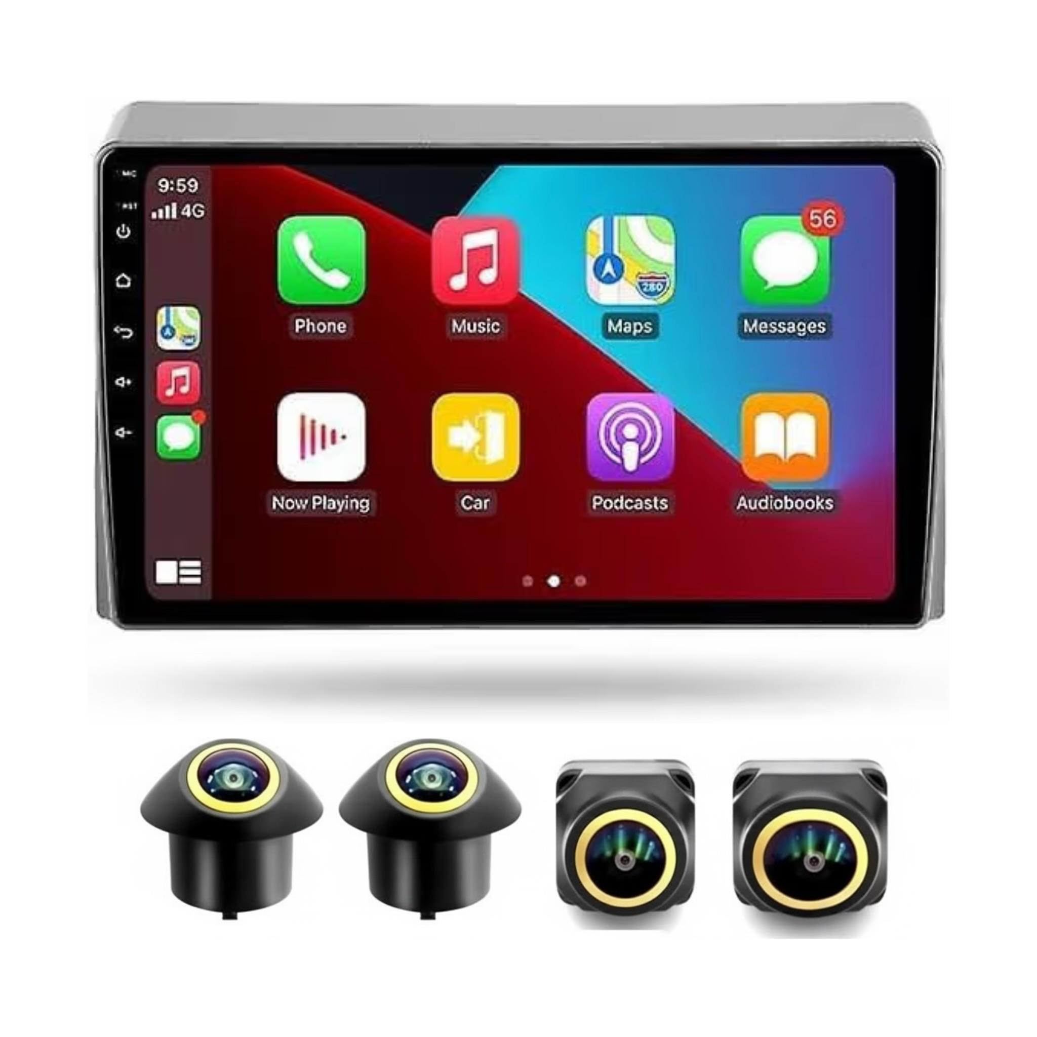 Android Car Stereo for Toyota Hiace 2003-2019 10 Inch IPS.QLED Touch Screen with AHD Camera Included - Image 2