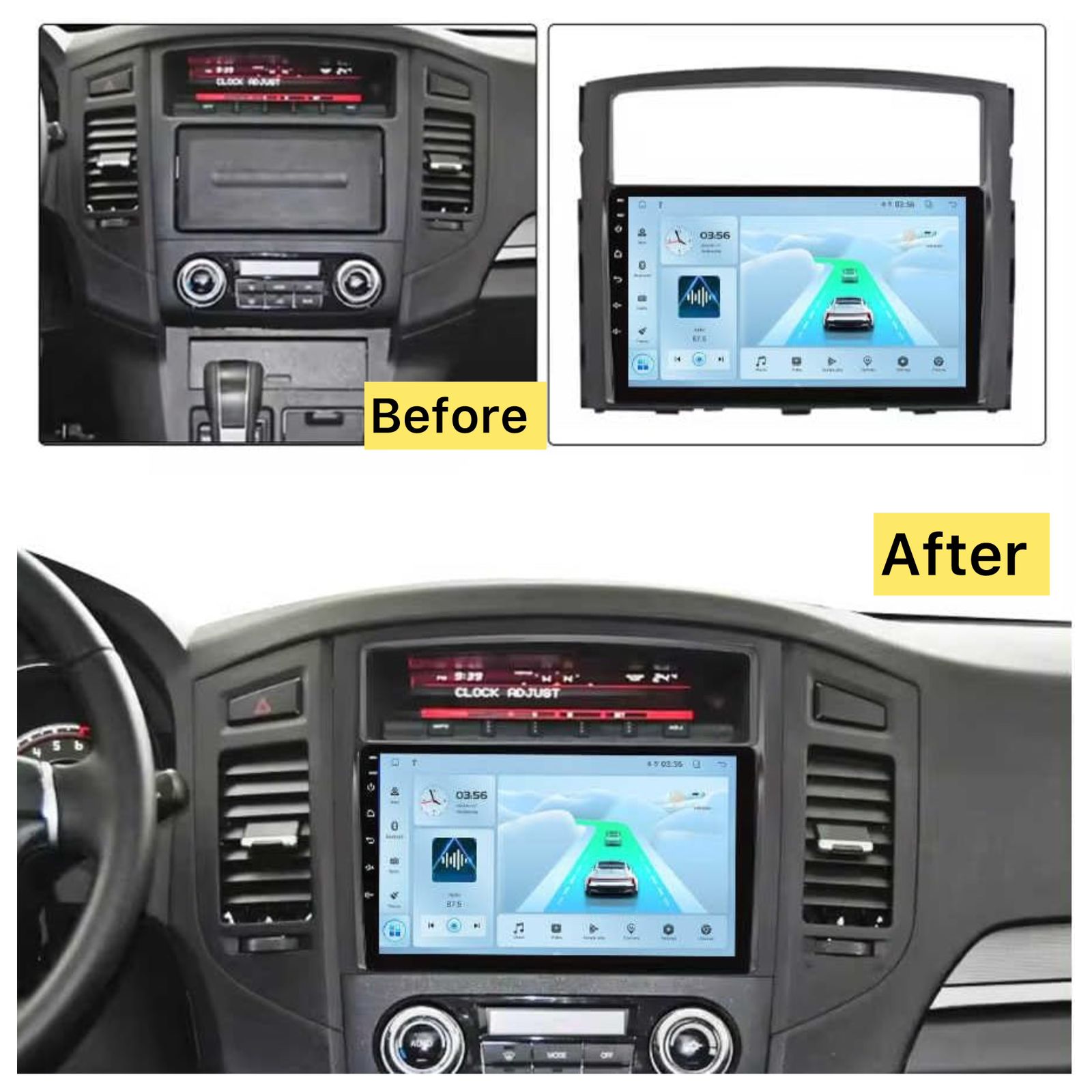 Android Car Stereo for Mitsubishi Pajero V80 V90 2006-2018 9 Inch IPS.QLED Touch Screen with AHD Camera Included - Image 3