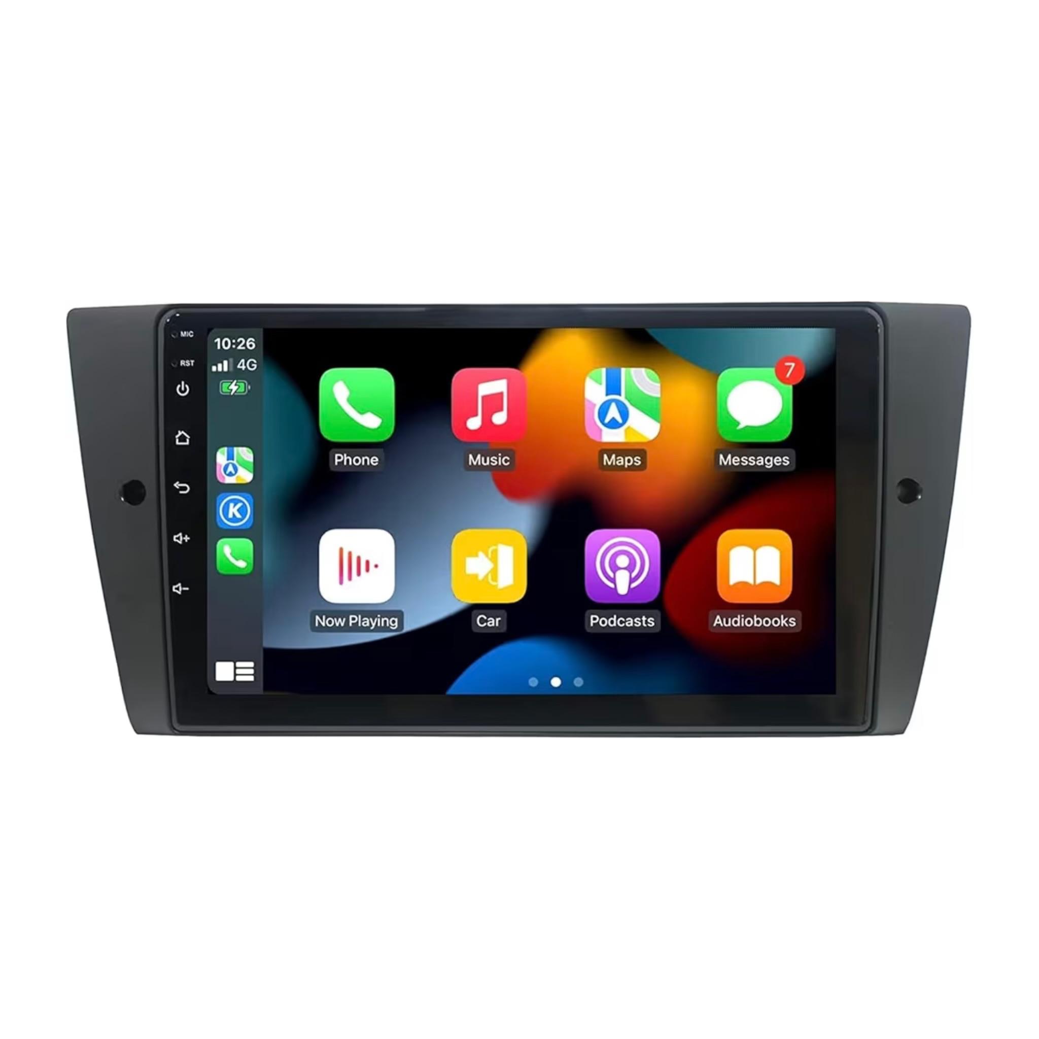 Android Car Stereo for BMW 3 Series E90 E91 E92 E93 2005-2013 9 Inch IPS.QLED Touch Screen with AHD Camera Included
