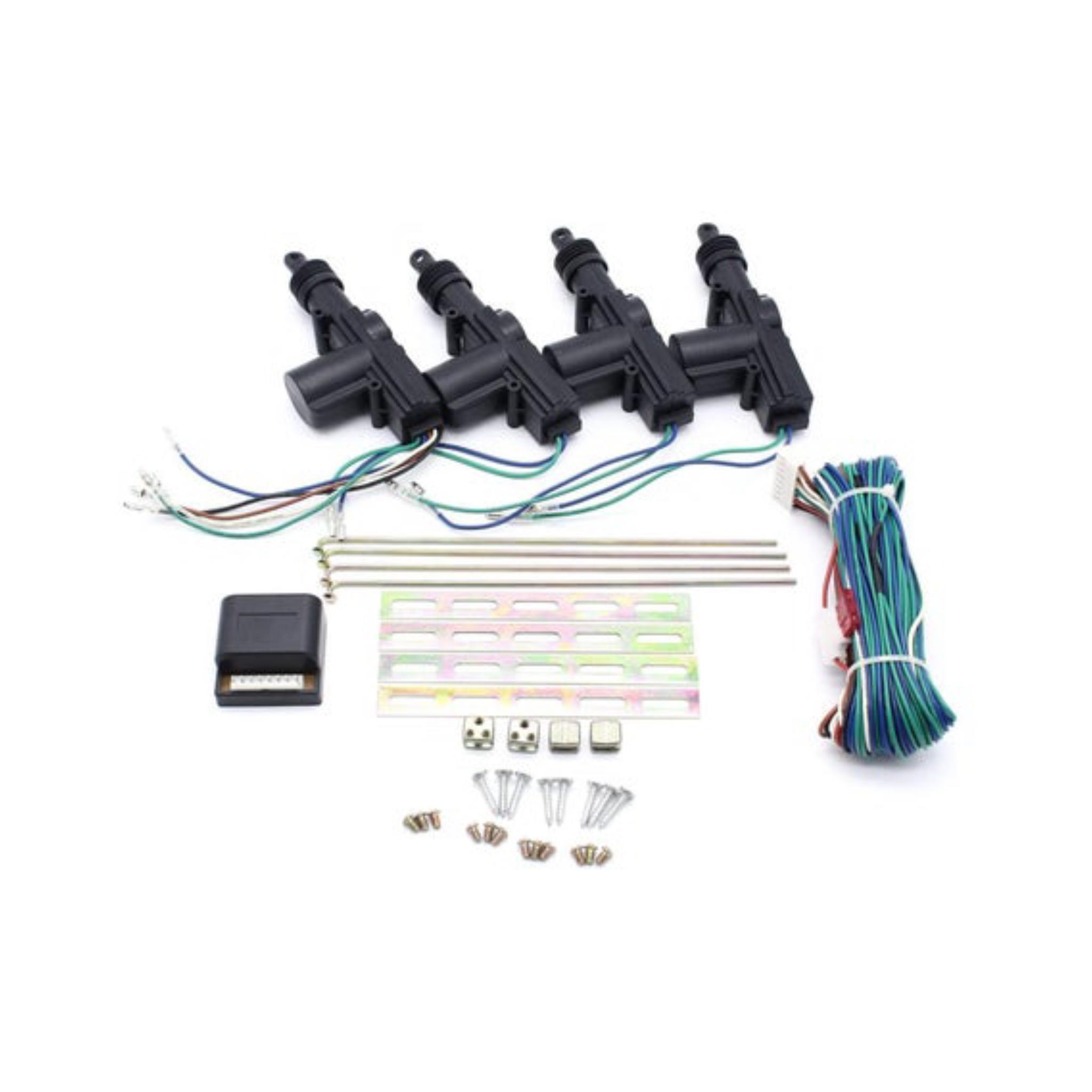 Universal 4 Door Central Door Locking System with 1 Master 3 Slaves 12V Keyless Entry Actuator Door Locking System Kit