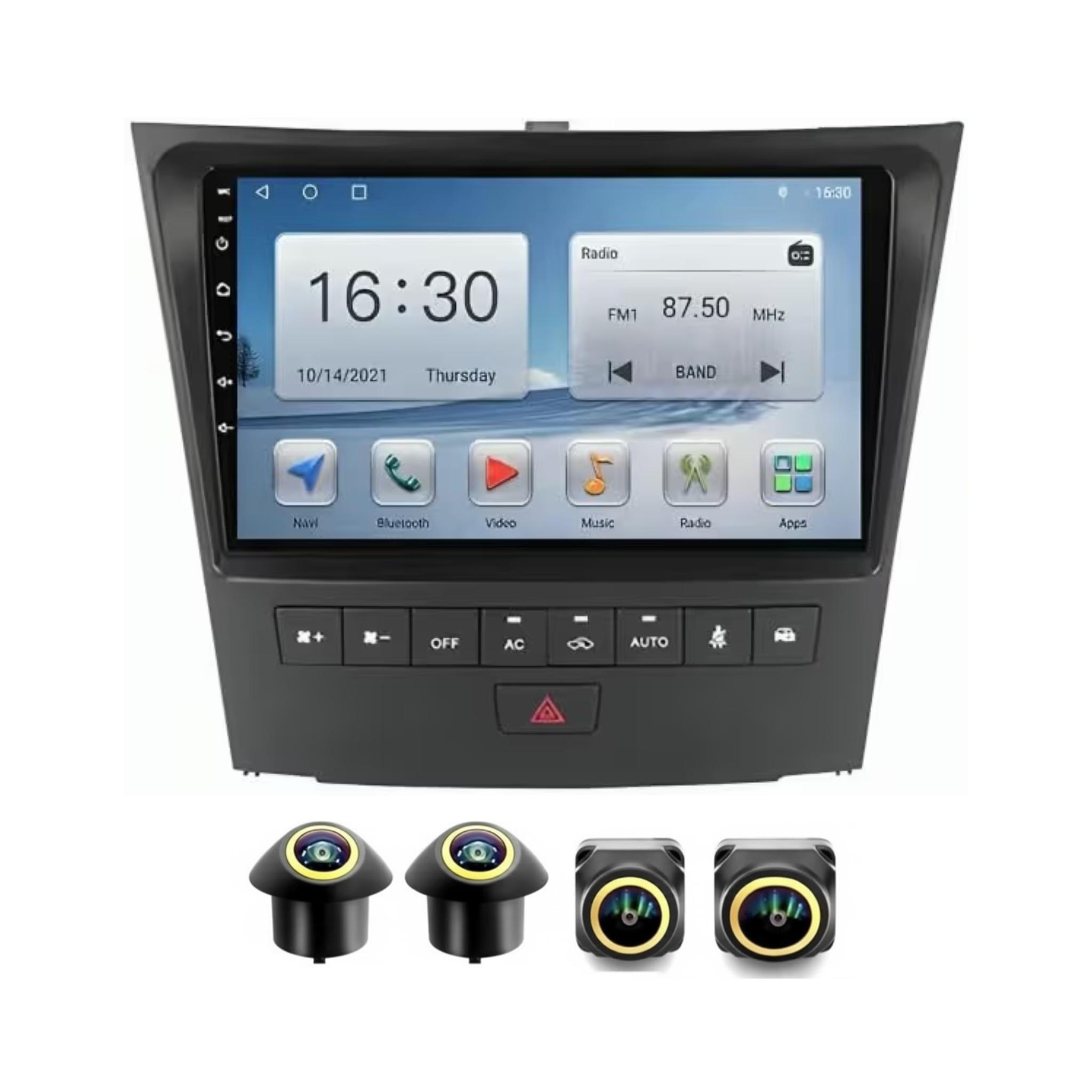 Android Car Stereo for Lexus GS300 GS350 GS400 GS430 GS450H GS460 2004-2011 9 Inch IPS.QLED Touch Screen with AHD Camera Included - Image 2