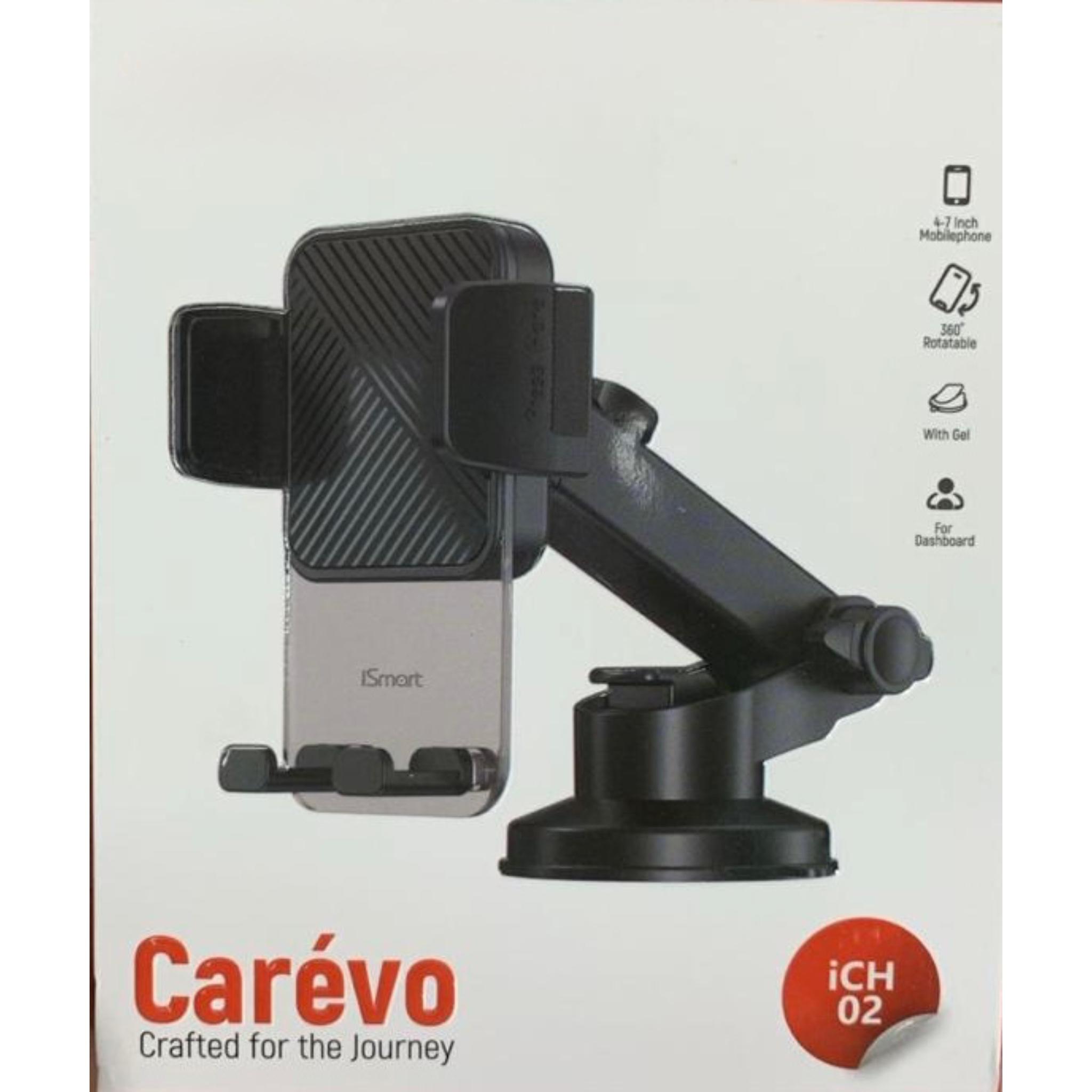 iCH-02 Car Phone Mount, 360° Rotatable Dashboard Holder with Gel Suction, Universal for 4-7 Inch Mobilephones, Black - Image 2