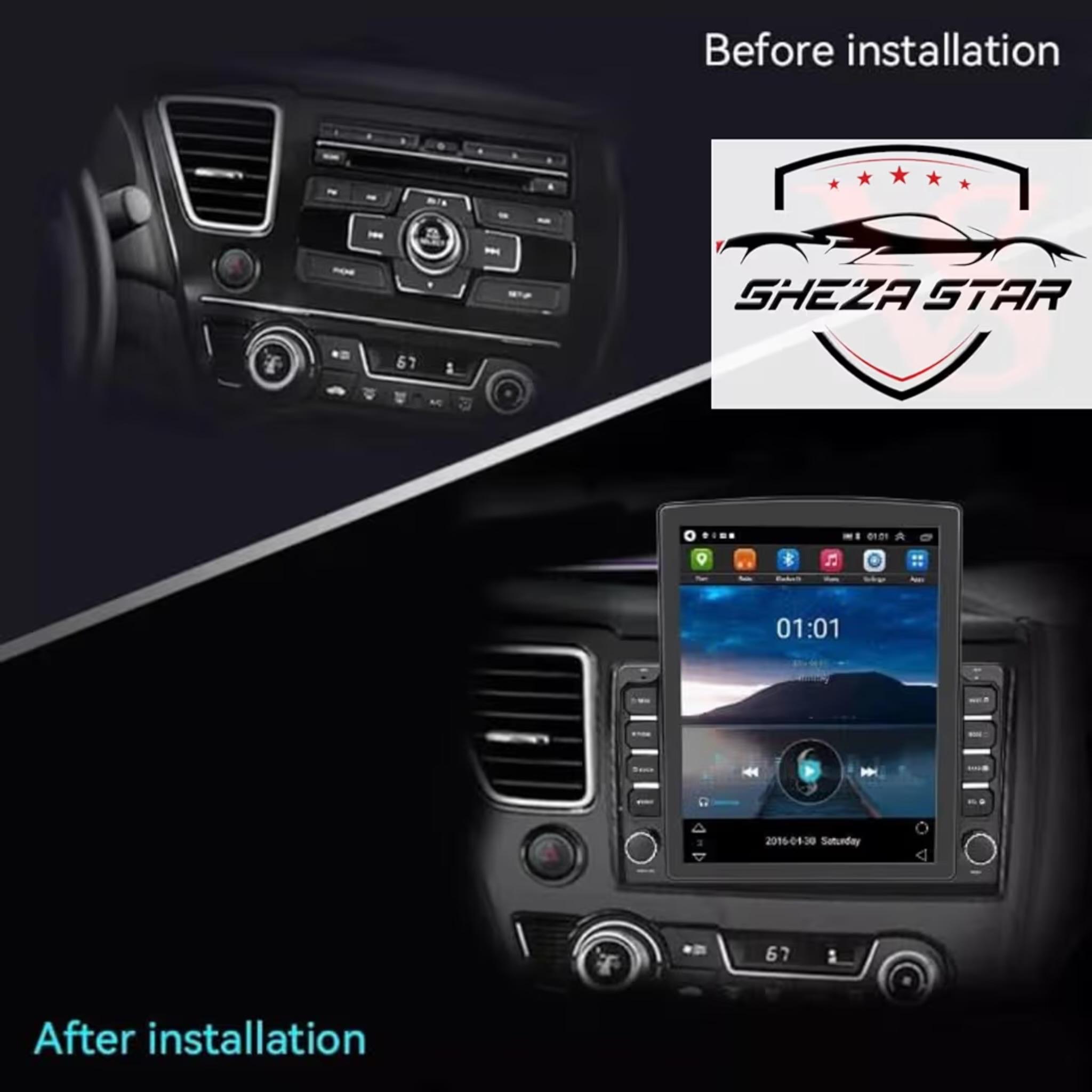 Android Tesla style Vertical Screen for Honda Civic 2013-2017 9.7 Inch IPS.QLED Touch Screen with AHD Camera Included - Image 2