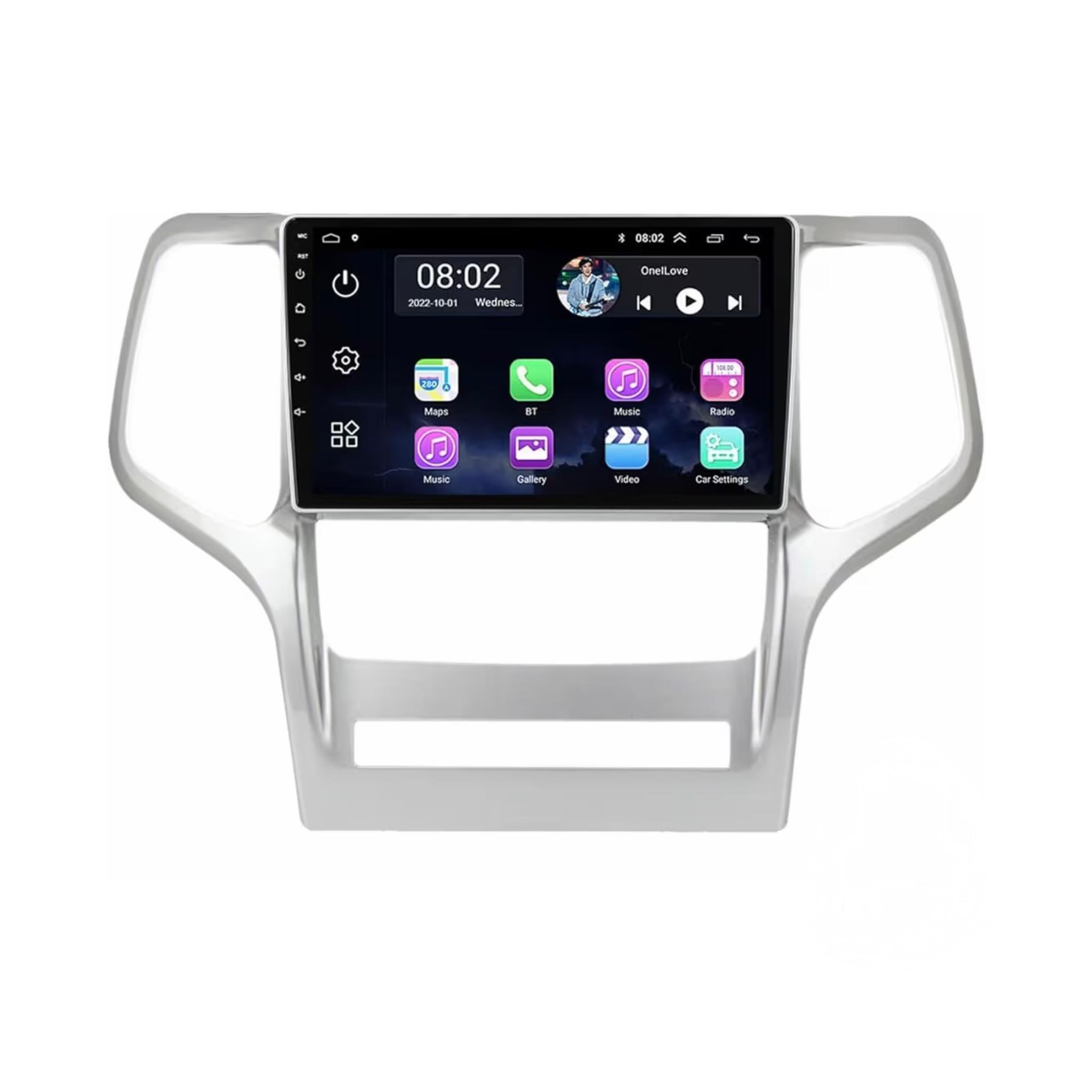 Android Car Stereo for Jeep Grand Cherokee WK 2008-2013 9 Inch IPS.QLED Touch Screen with AHD Camera Included