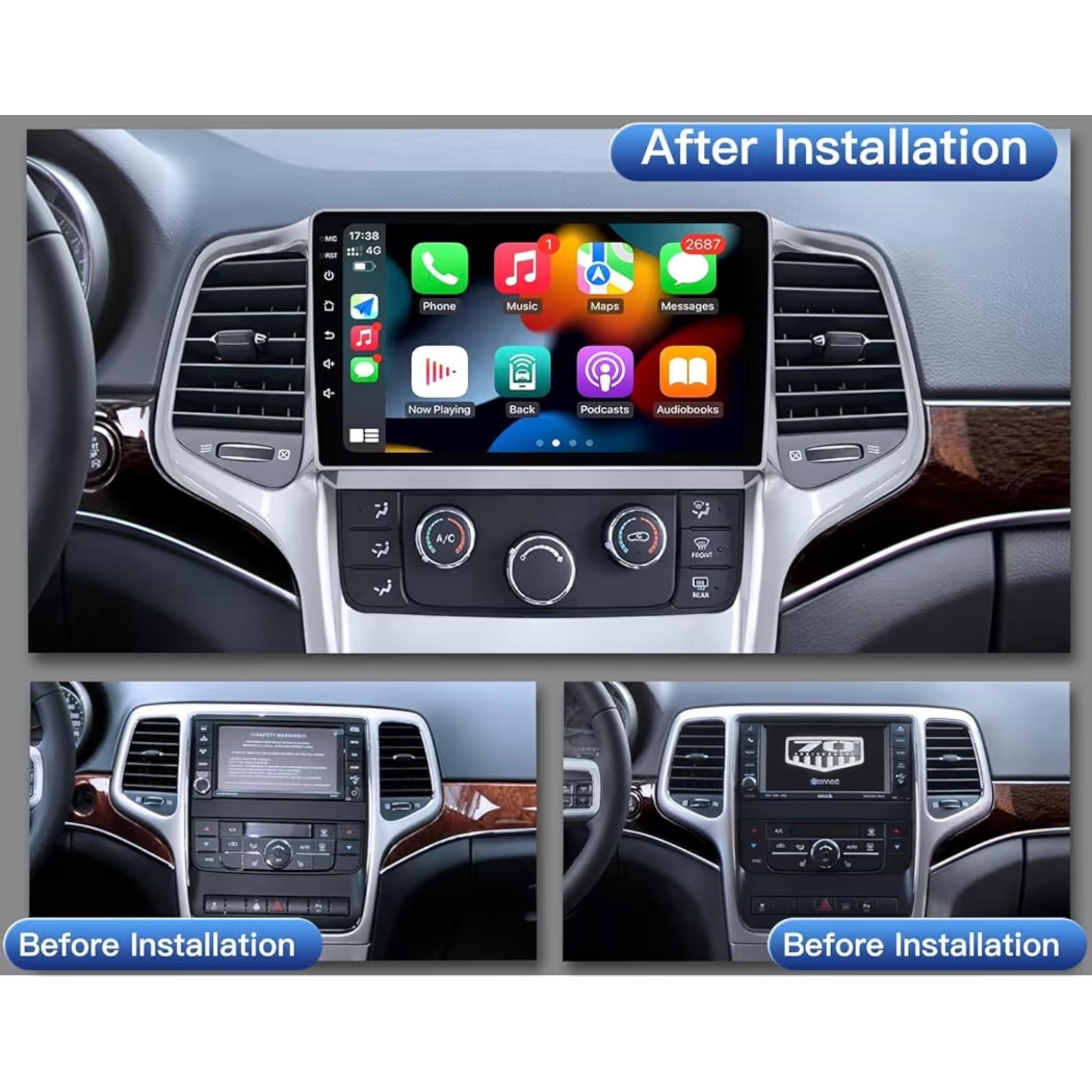 Android Car Stereo for Jeep Grand Cherokee WK 2008-2013 9 Inch IPS.QLED Touch Screen with AHD Camera Included - Image 3