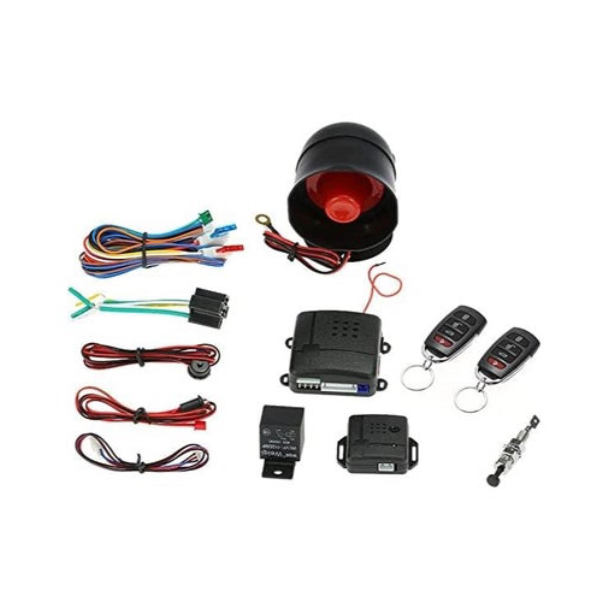 Universal Car Vehicle Security System Burglar Alarm Protection Anti-theft System 2 Remote