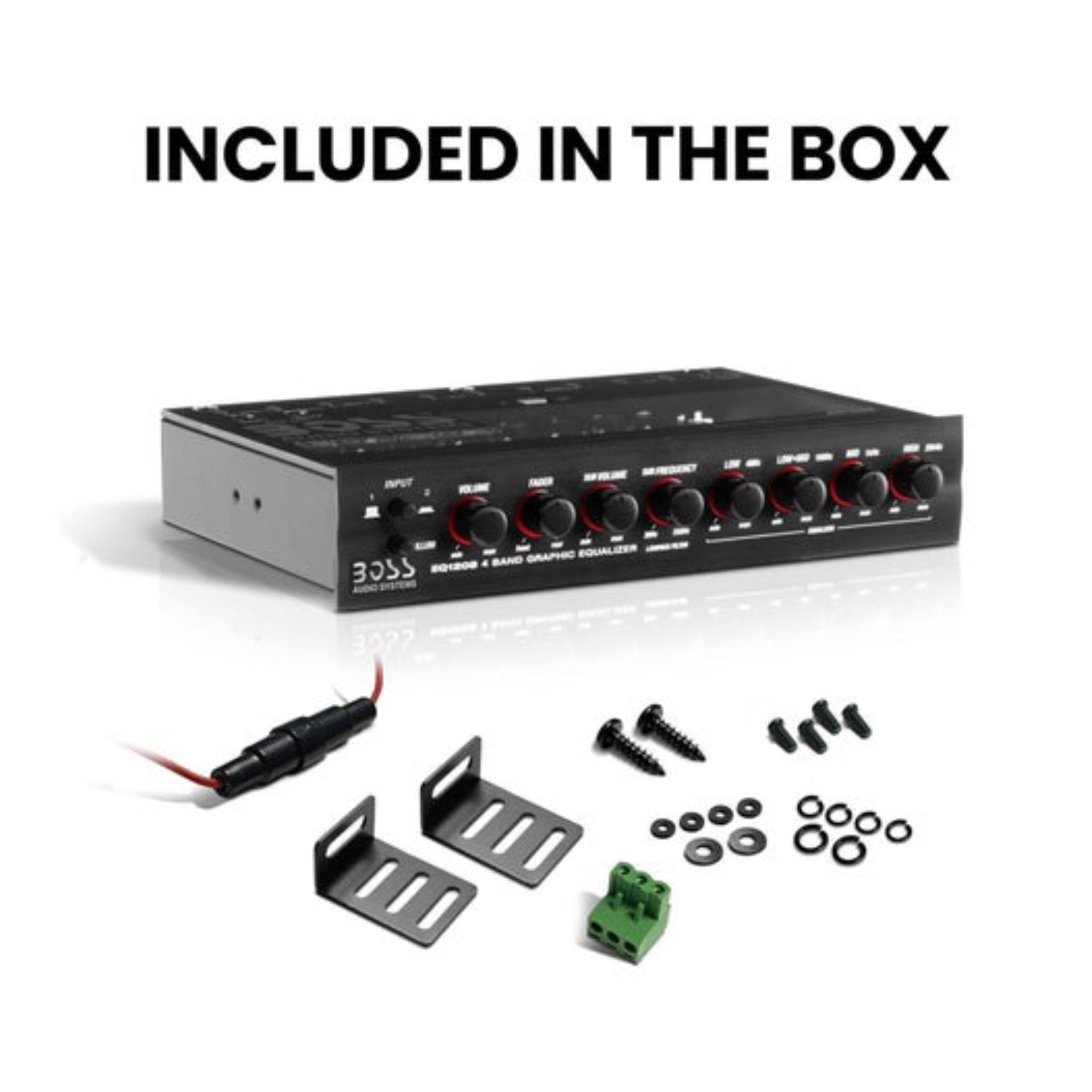 Boss Audio EQ1208 4 Band Amplified Equalizer with Subwoofer Control - Image 2