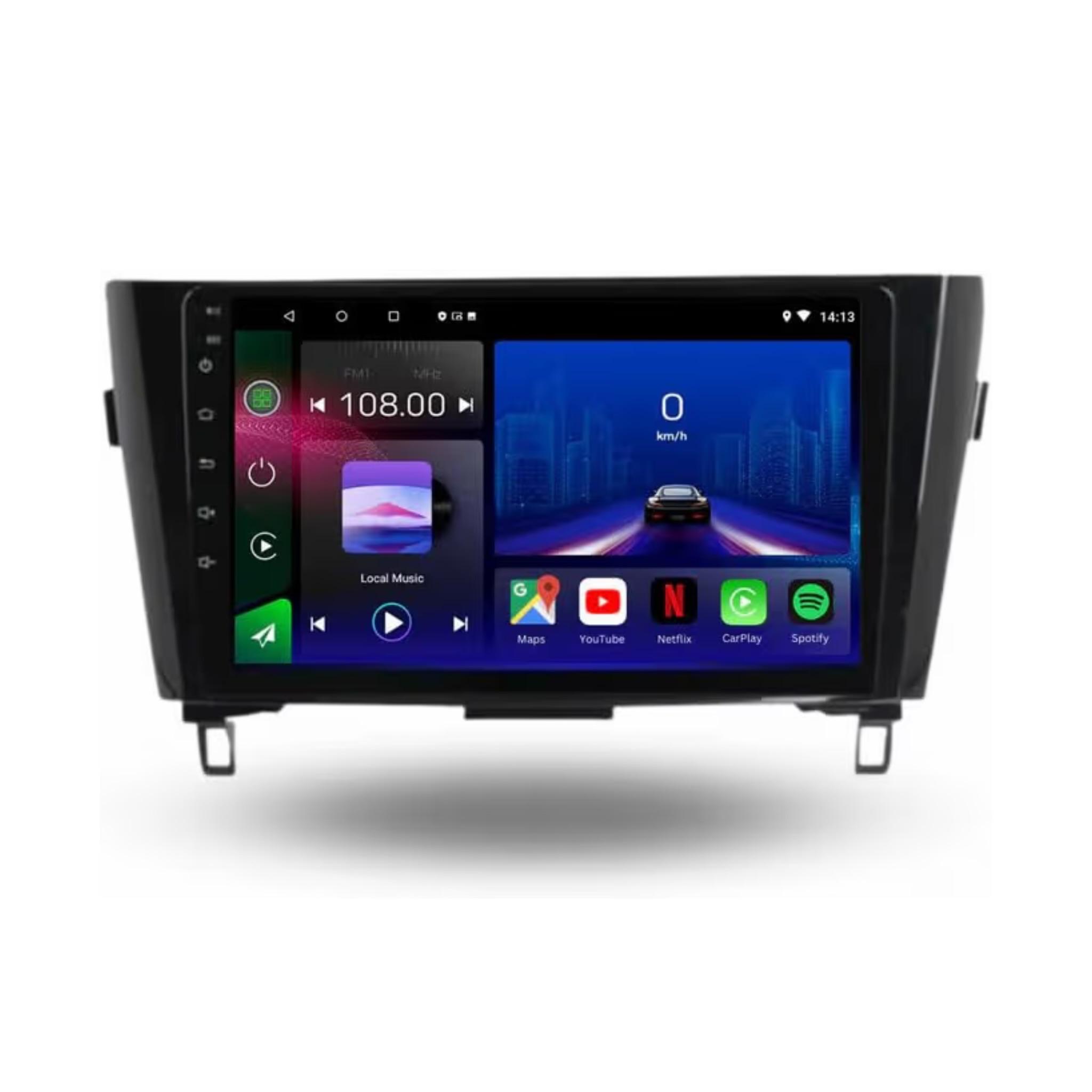Android Car Stereo for NISSAN X-Trail Qashqai Rogue 2014-2018 10 Inch IPS.QLED Touch Screen with AHD Camera Included
