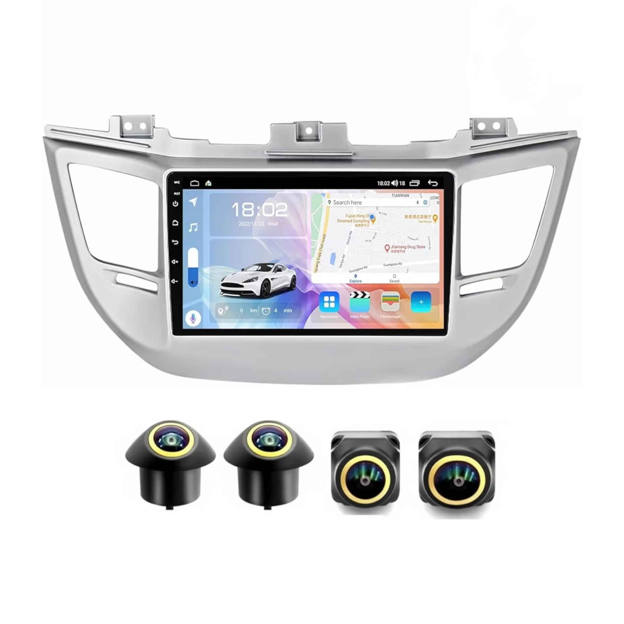 Android Car Stereo for Hyundai IX35 Tucson 3 2015-2018 9 Inch IPS.QLED Touch Screen with AHD Camera Included - Image 2