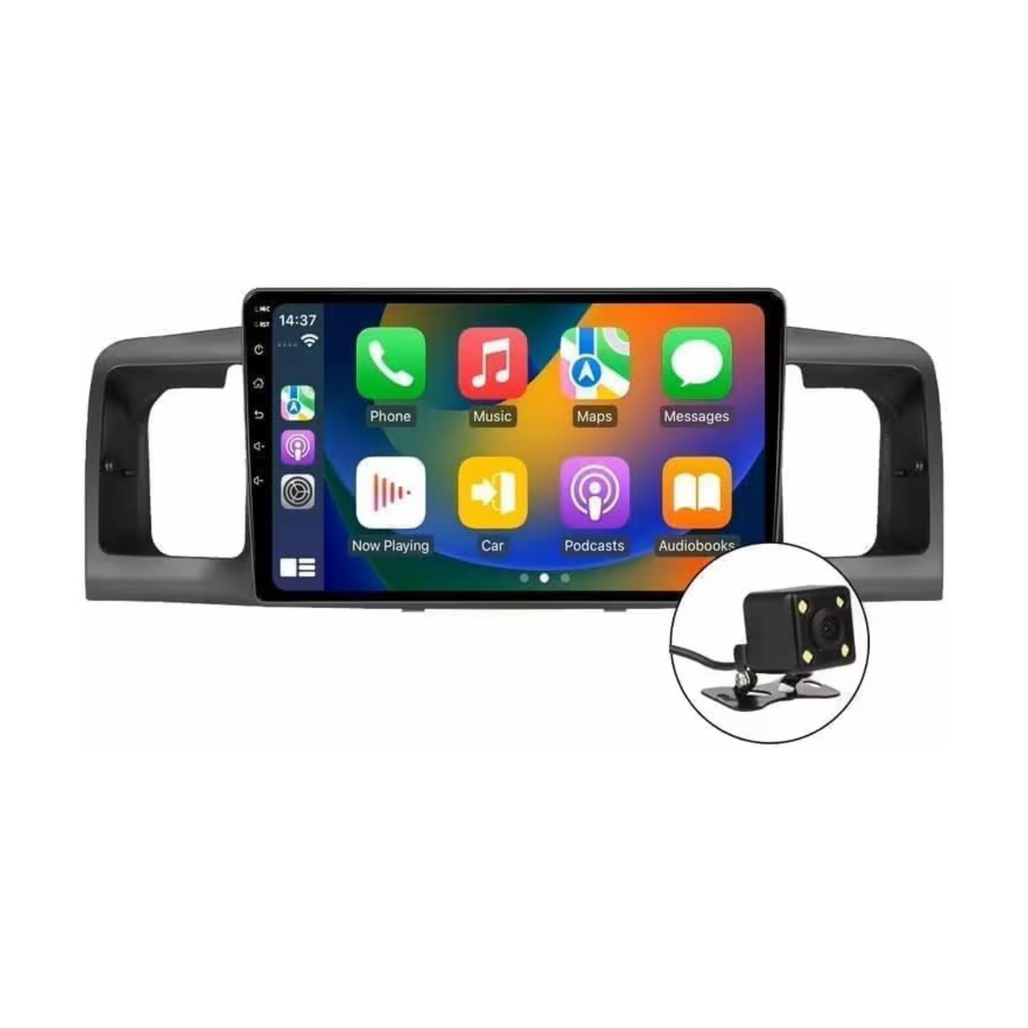 Android Car Stereo for Toyota Corolla 2001-2005 9 Inch IPS.QLED Touch Screen with AHD Camera Included