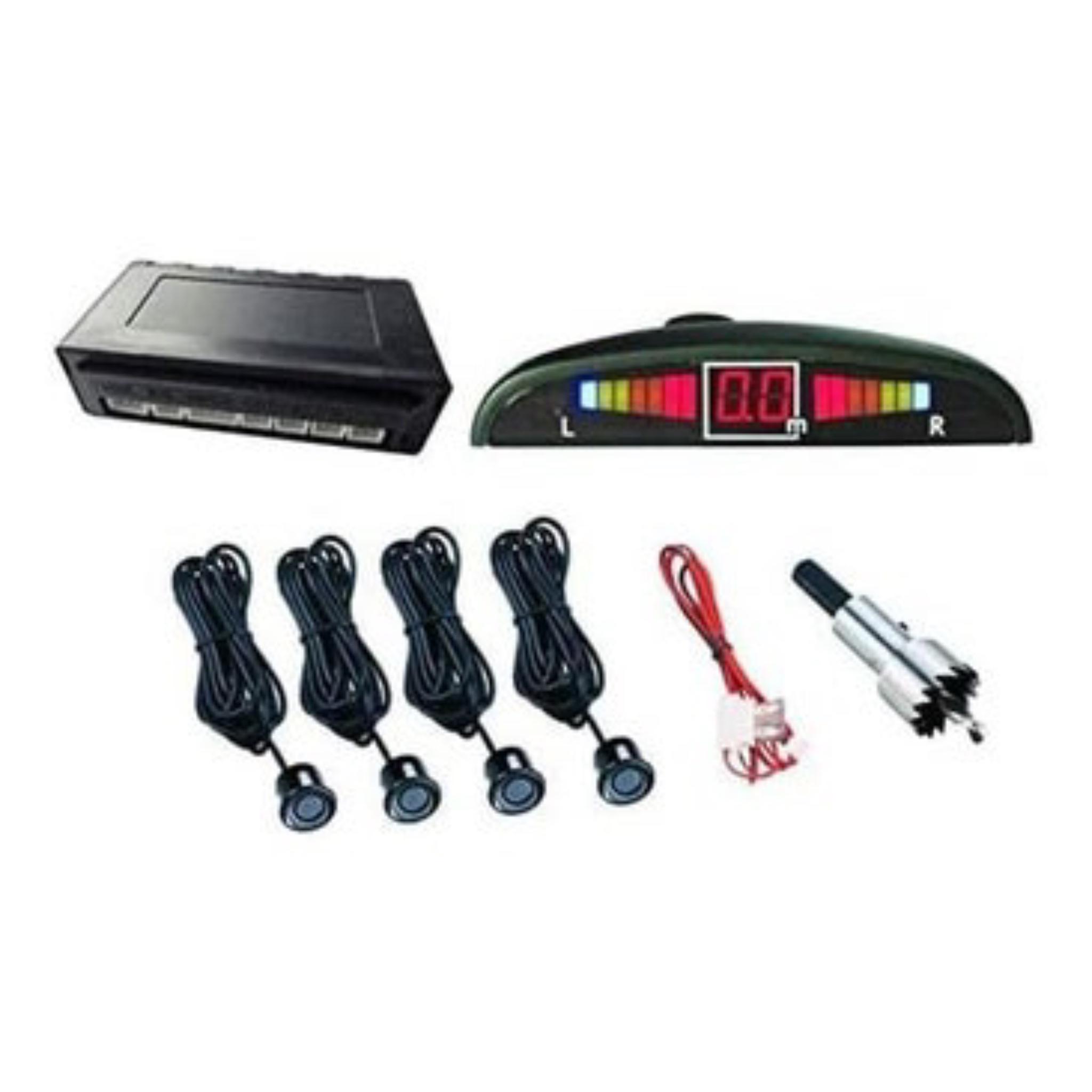 Car LED Parking Sensor Monitor Auto Reverse Backup Radar Detector System Backlight Display 4 Sensors - Image 2