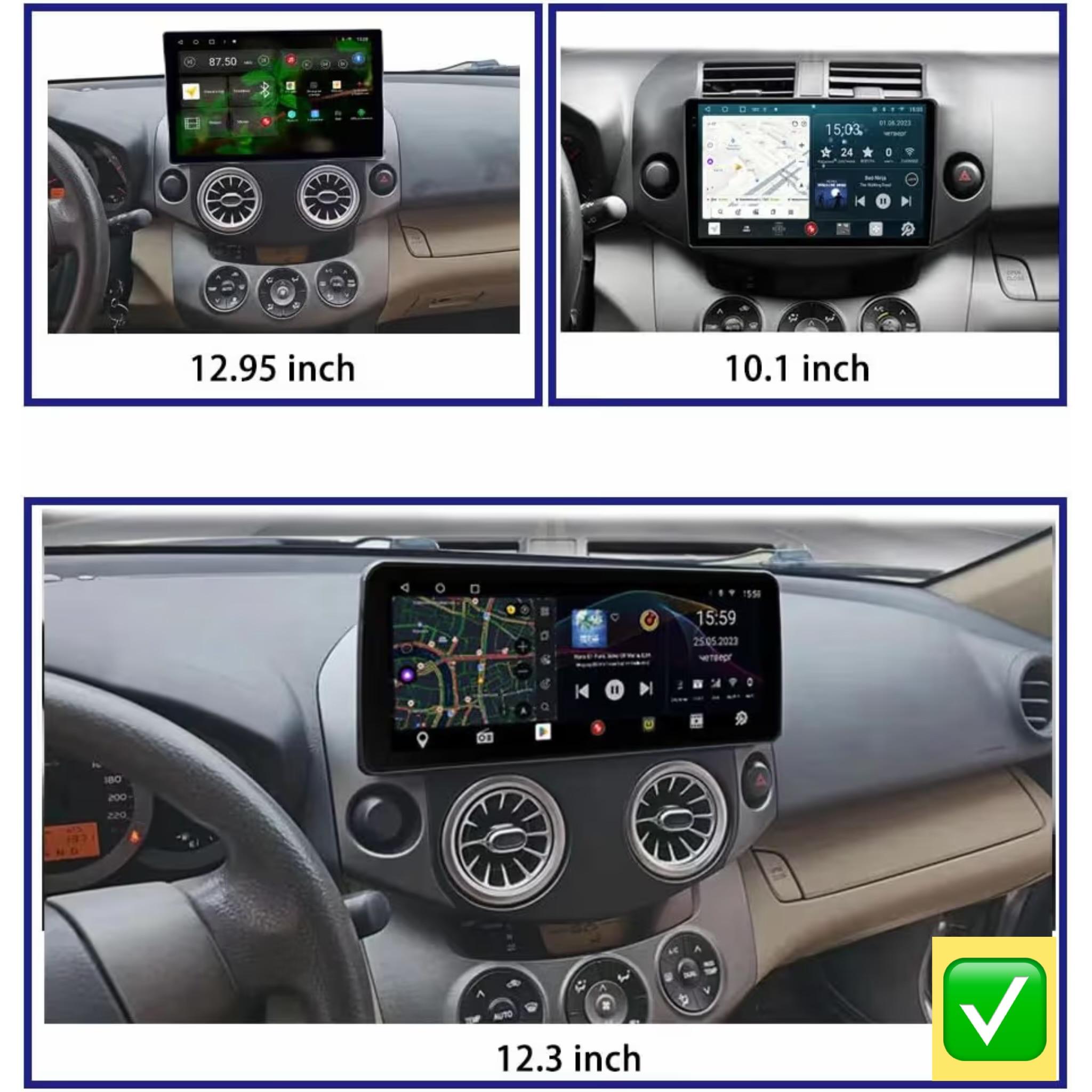 Android Car Stereo 12.3 Inch For Toyota RAV 4 2008-2012 IPS.QLED Touch Screen with AHD Camera Included - Image 2