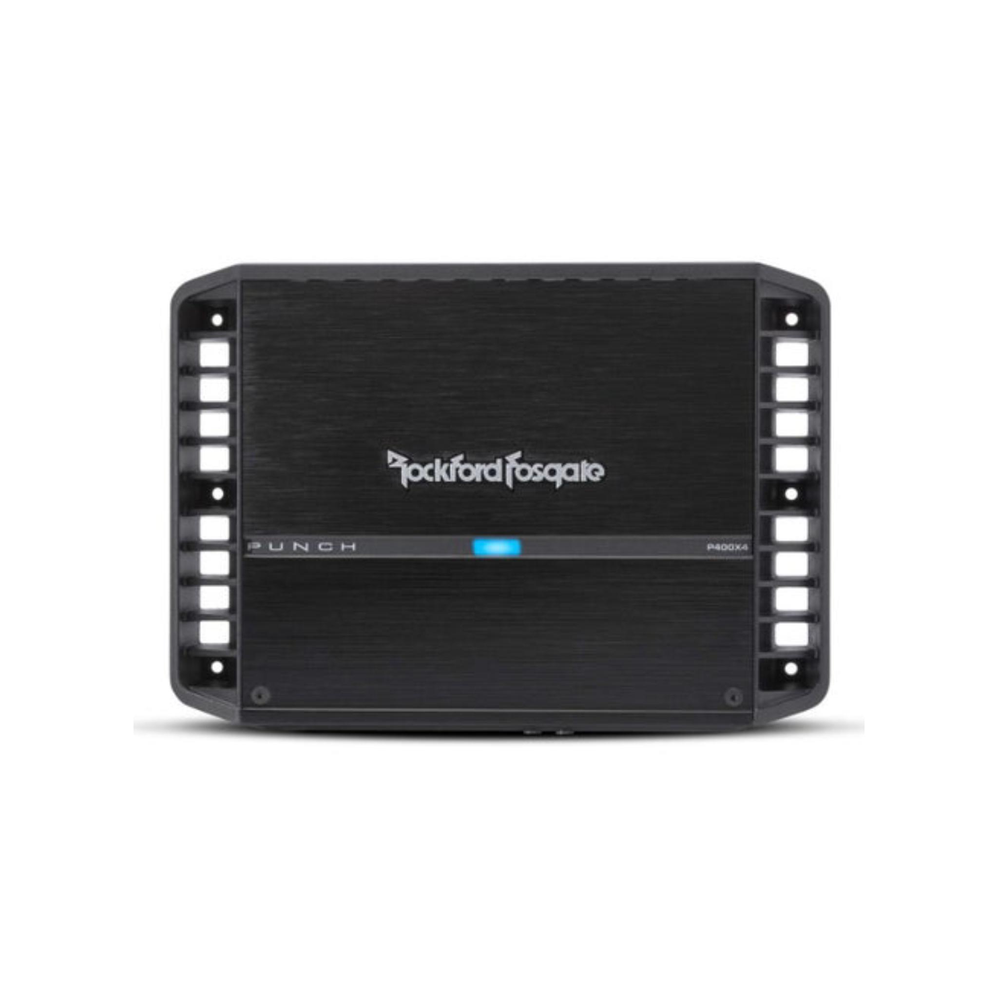 Rockford Fosgate P400X4 Punch 400 Watt 4 Channel Amplifier producing 100 Watts into all four channels at 2-Ohm
