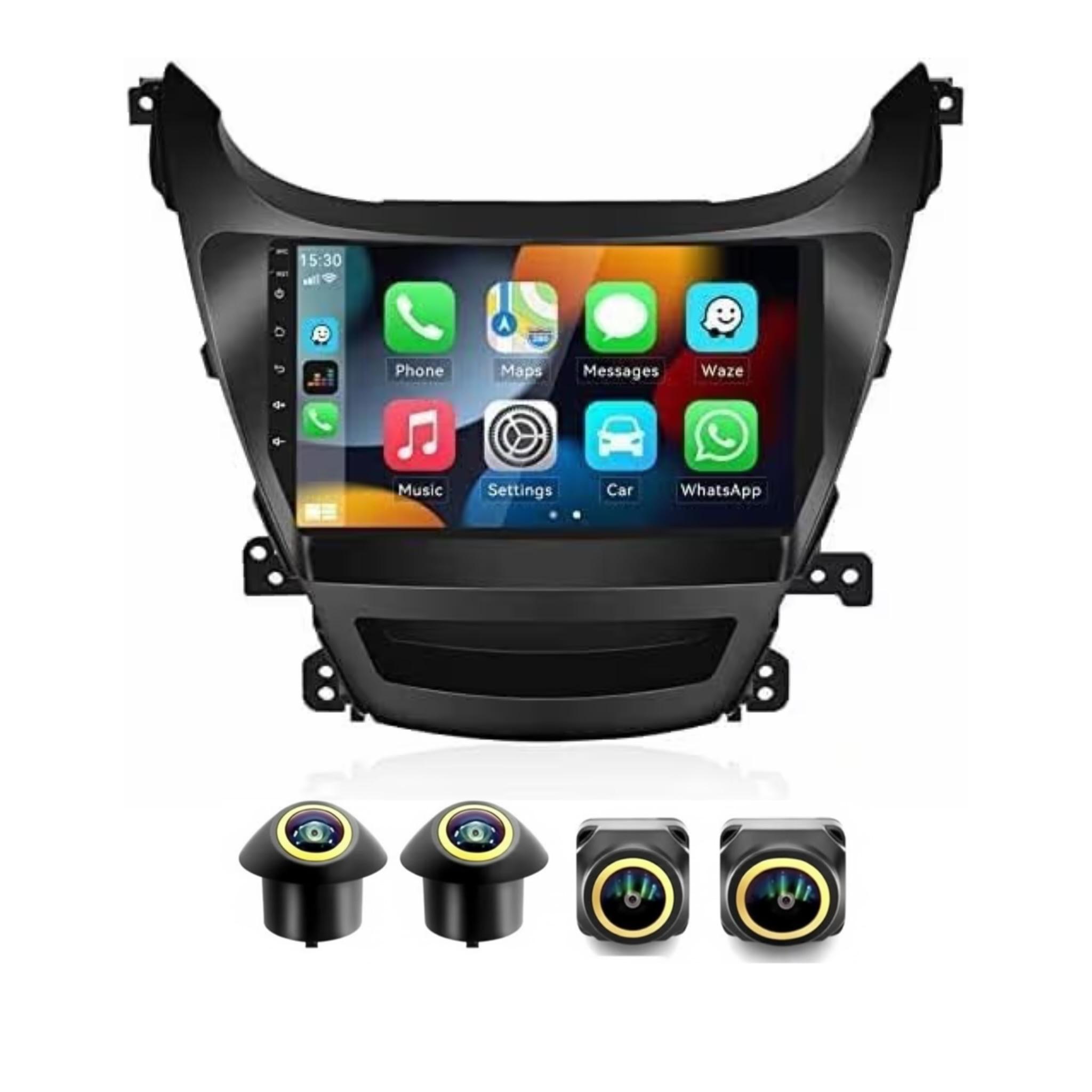 Android Car Stereo for Hyundai Elantra 2014 2015 9 Inch IPS.QLED Touch Screen with AHD Camera Included - Image 2