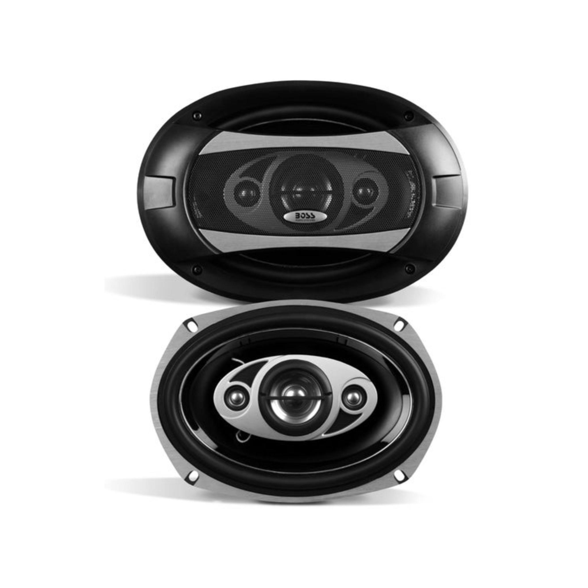 BOSS Audio Systems P69.4C Phantom Series 6 x 9 Inch Car Door Speakers - 800 Watts (Pair), 4 Way, Coaxial, Sold in Pairs, Hook Up to Stereo and Amplifier