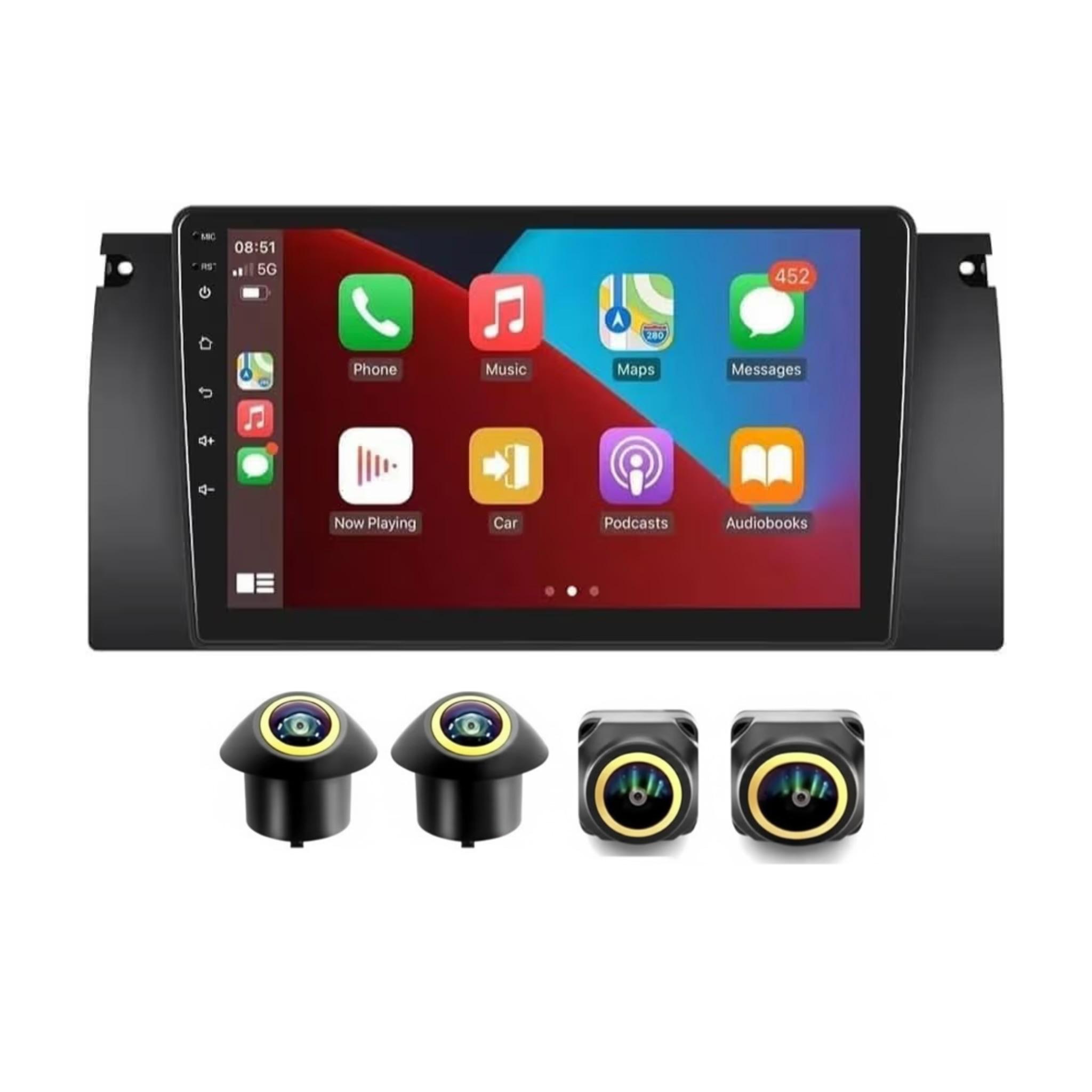 Android Car Stereo for BMW E39 1995-2003 BMW X5 E53 1999-2006 9 Inch IPS.QLED Touch Screen with AHD Camera Included - Image 2