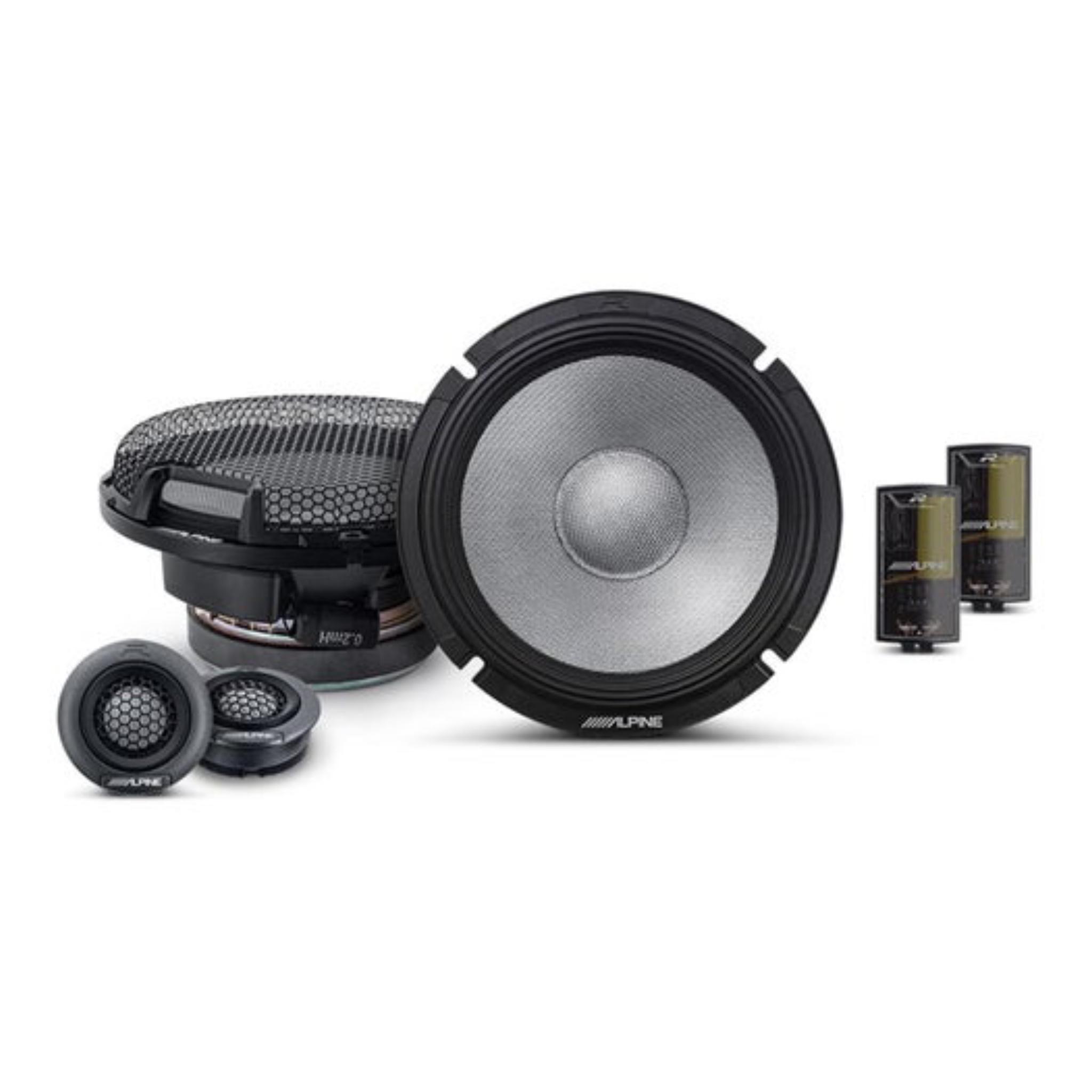 Alpine R-Series R2-S65C 6-1/2" 2-Way Component Speakers with 300 Watt Peak Power