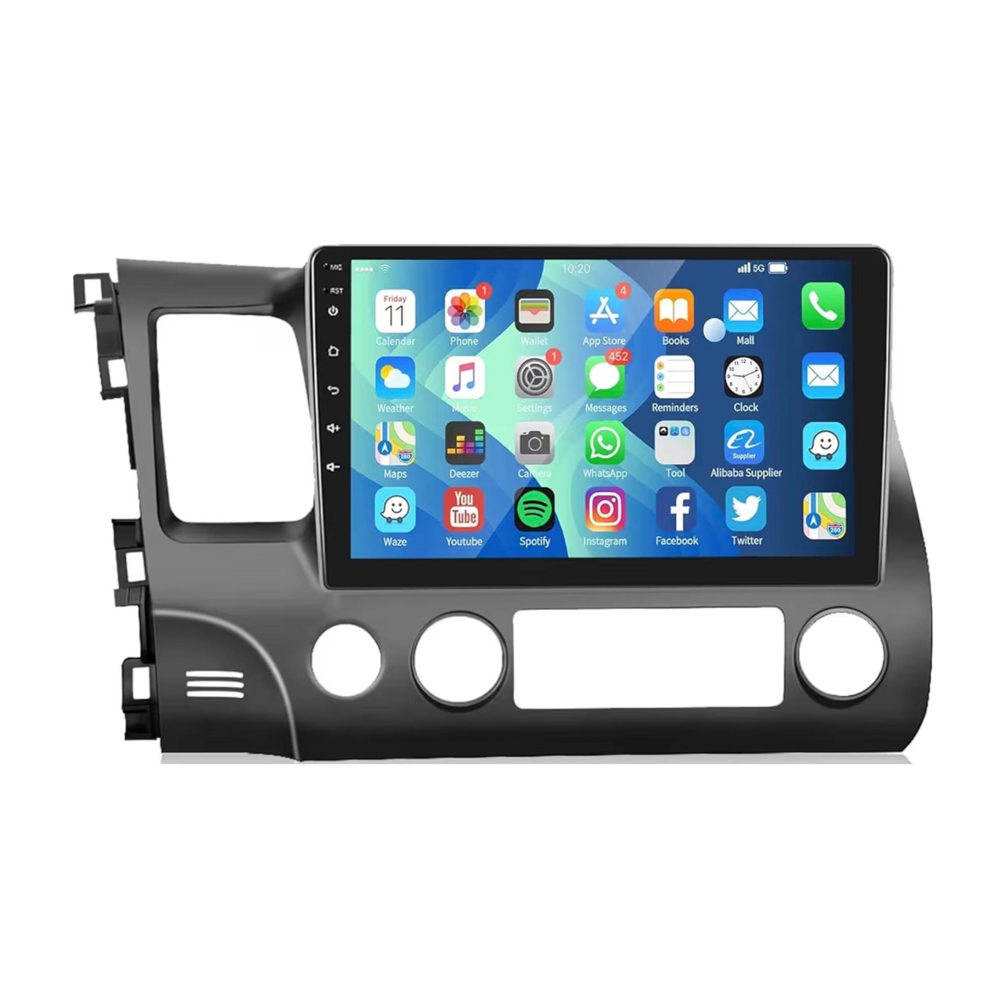 Android Car Stereo for Honda Civic 2006-2011 10 Inch IPS.QLED Touch Screen with AHD Camera Included