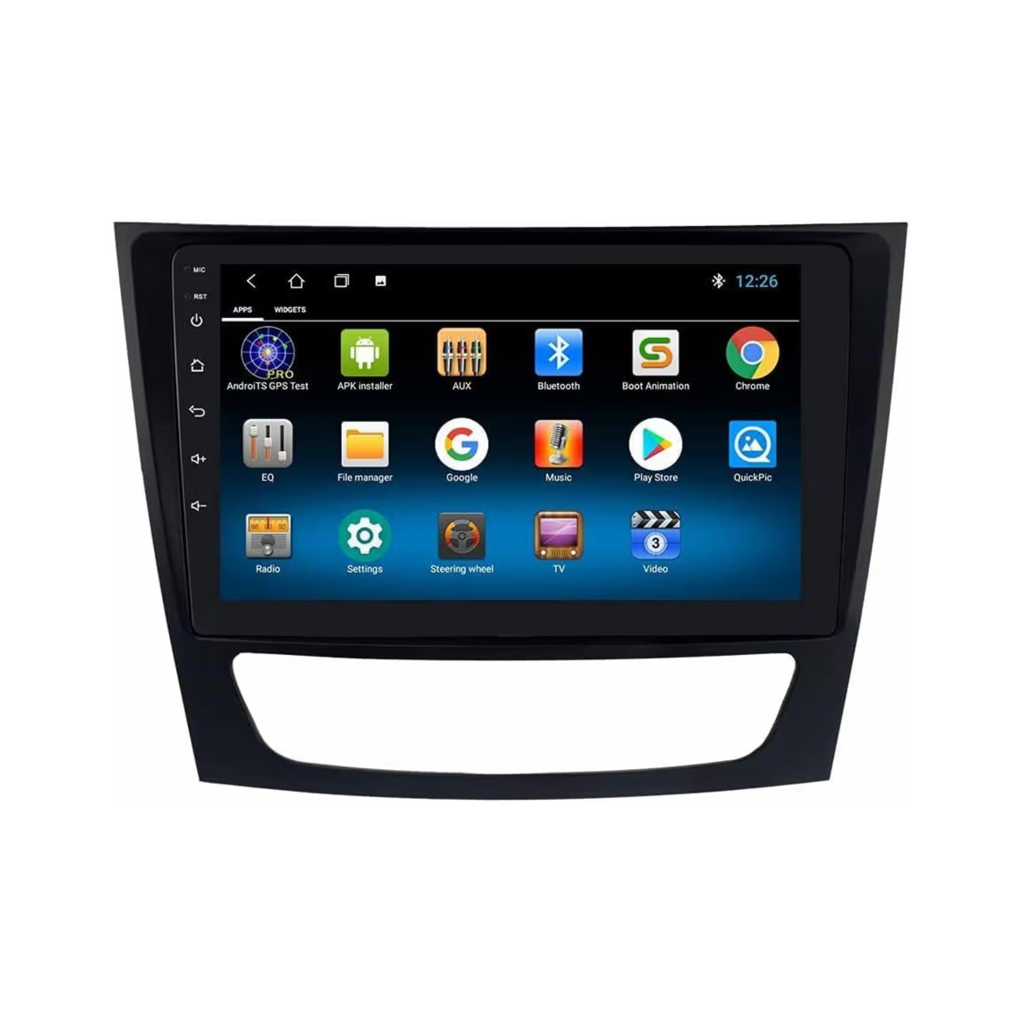 Android Car Stereo for Mercedes Benz E-Class W211 CLS CLASS 2002-2008 9 Inch IPS.QLED Touch Screen with AHD Camera Included