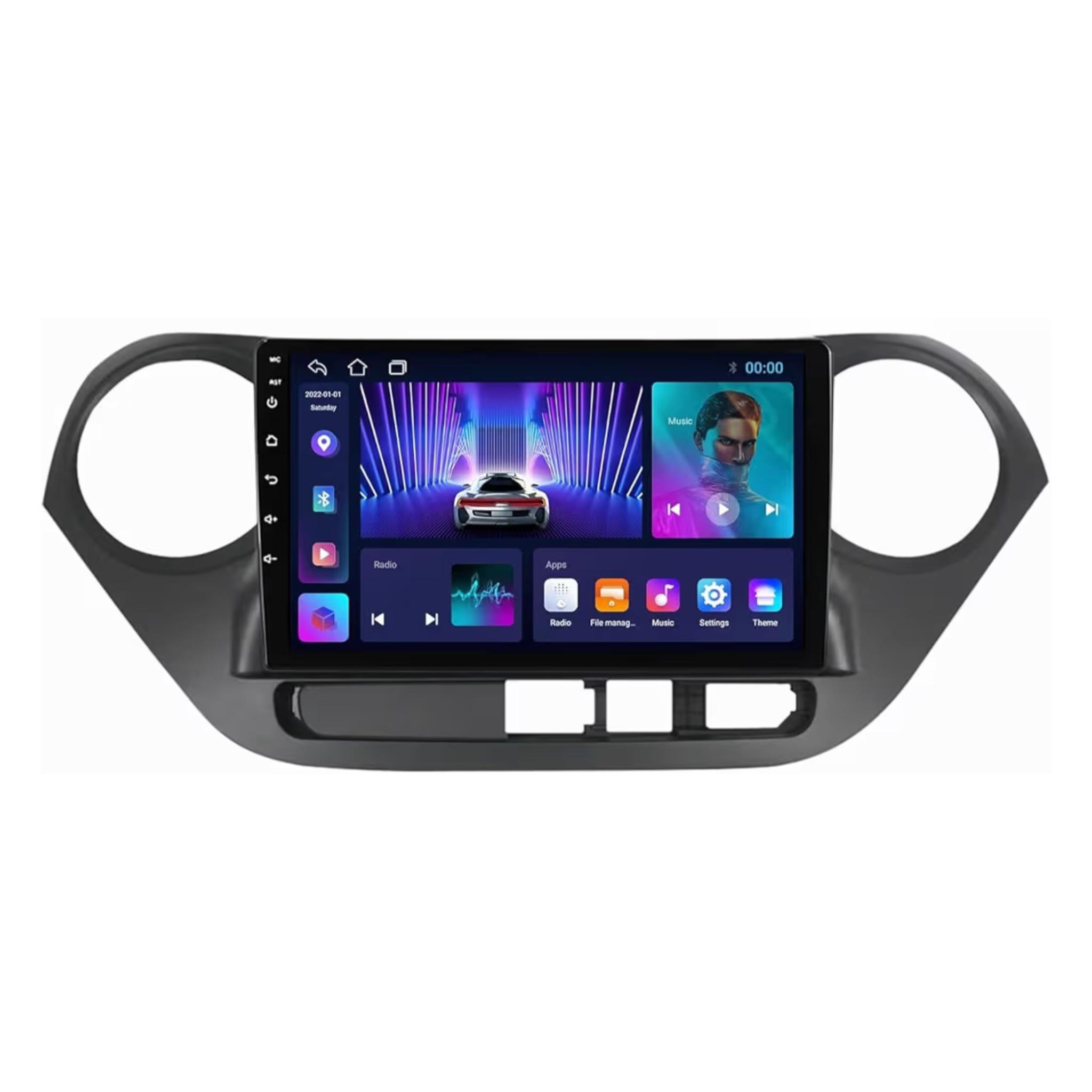 Android Car Stereo for Hyundai i10 2013-2016 9 Inch IPS.QLED Touch Screen with AHD Camera Included