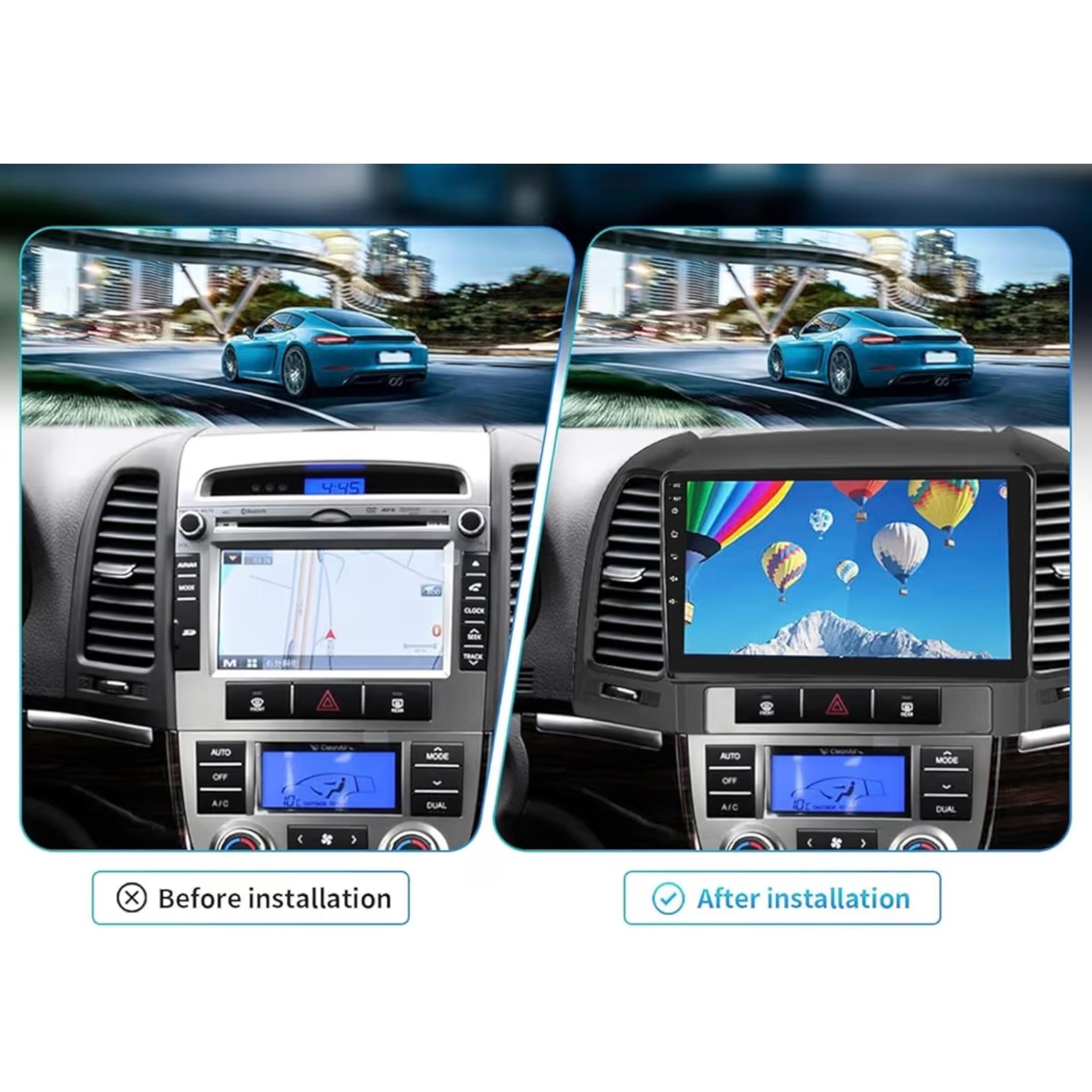 Android Car Stereo for Hyundai Santa Fe 2006-2012 9 Inch IPS.QLED Touch Screen with AHD Camera Included - Image 3