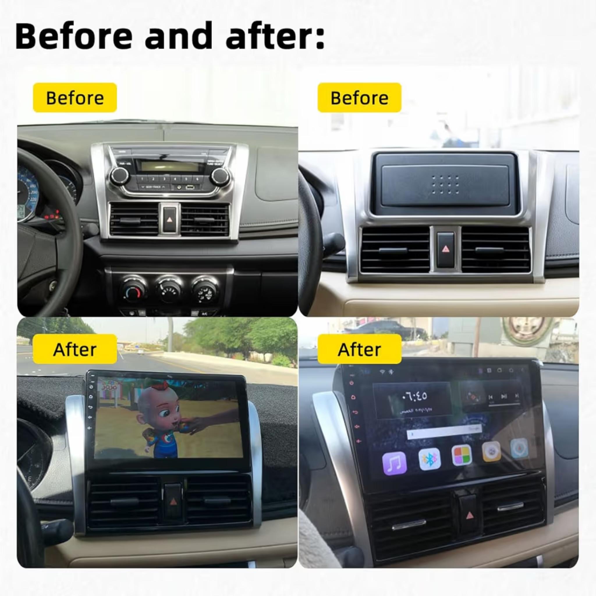 Android Car Stereo for Toyota Yaris 2014-2017 10 Inch IPS.QLED Touch Screen with AHD Camera Included - Image 3