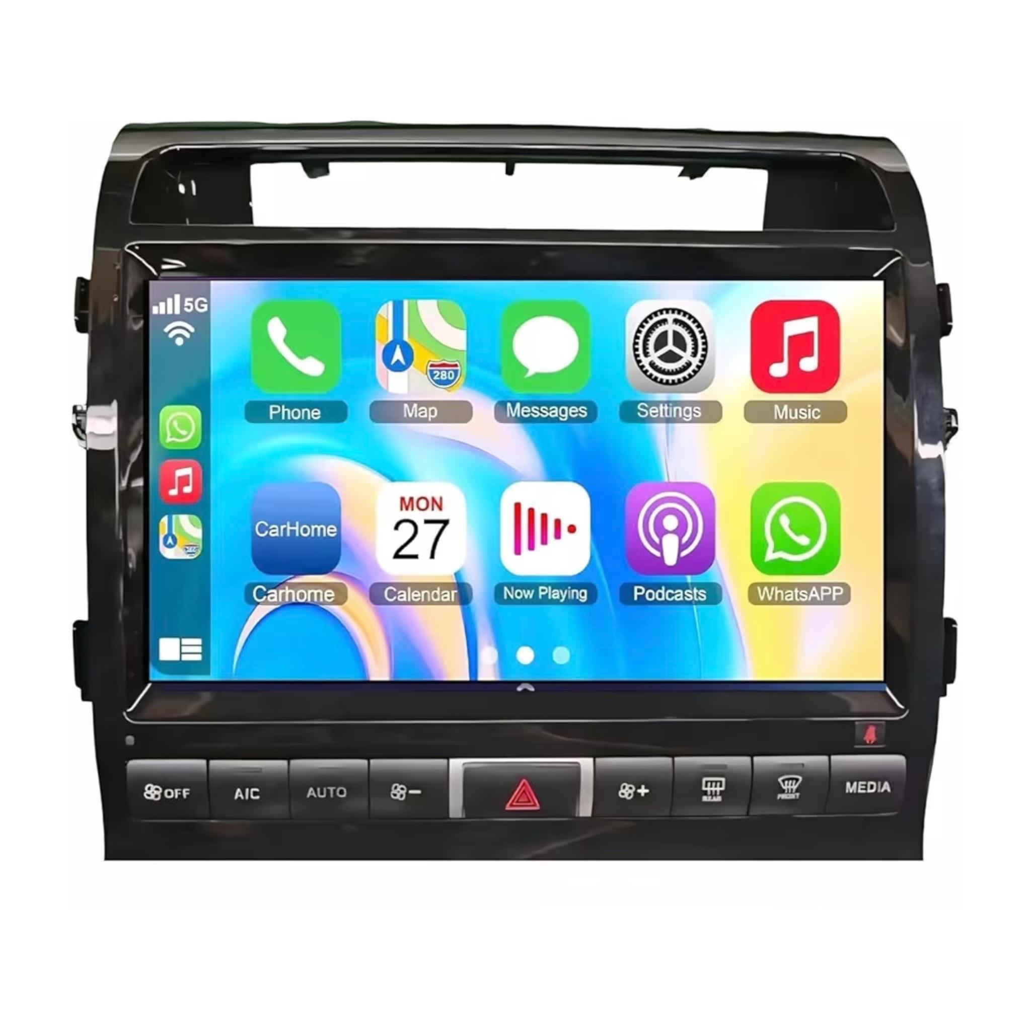 Android Car Stereo for Toyota Land Cruiser VXR 2007-2015 10 Inch IPS.QLED Touch Screen with AHD Camera Included A-B-C Harness TYPE 
