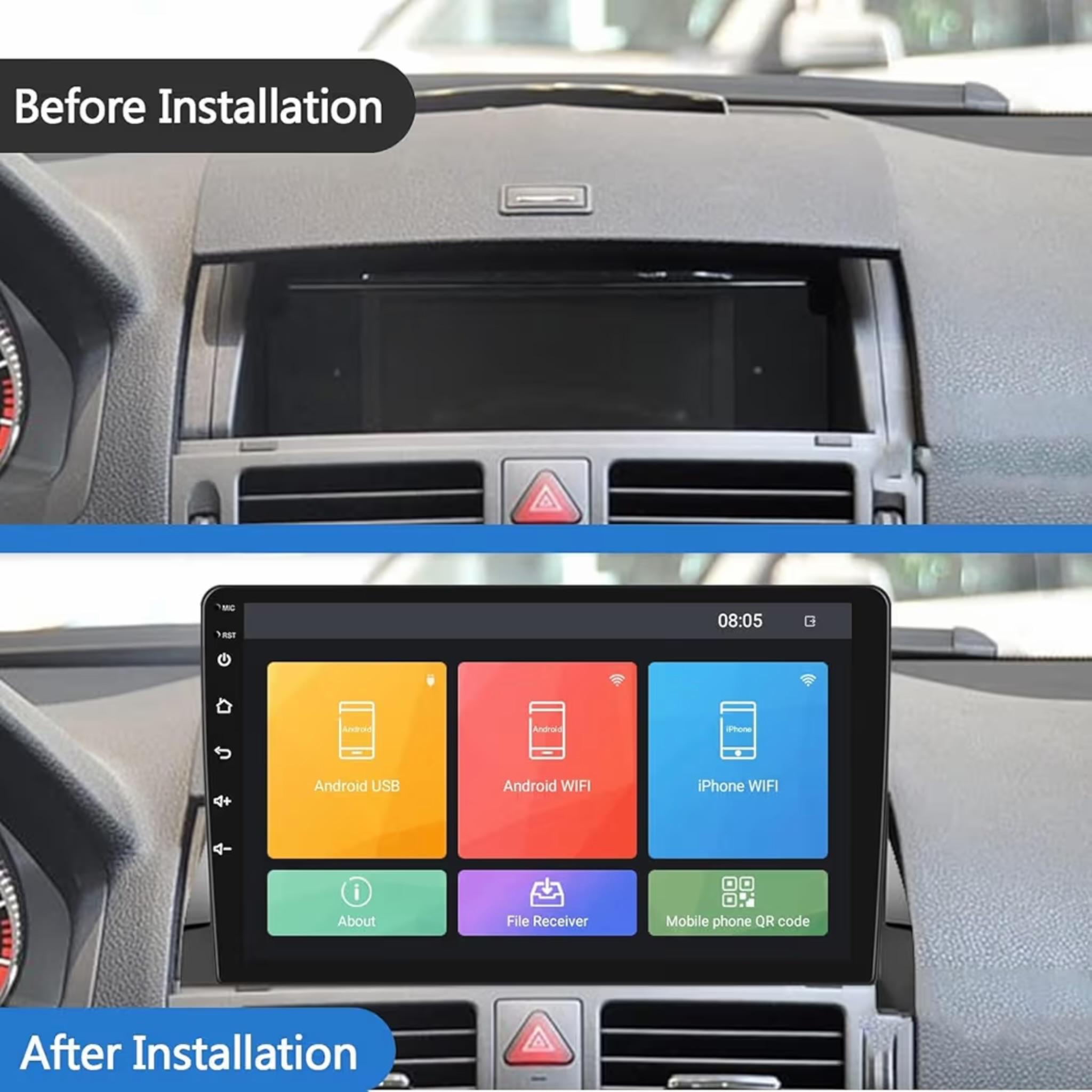 Android Car Stereo for Mercedes Benz C-Class C180 C200 C230 C250 C300 C350 W204 S204 2006-2011 9 Inch IPS.QLED Touch Screen with AHD Camera Included - Image 3