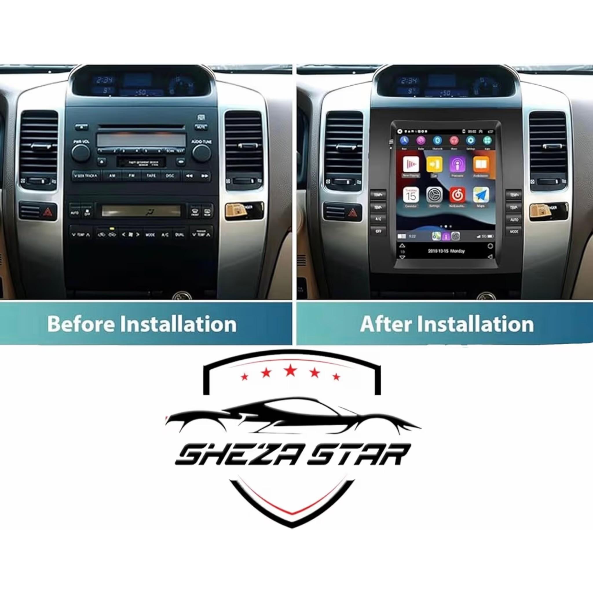 Android Tesla style Vertical Screen Toyota Prado GX470 2002-2009 10.4 Inch IPS.QLED Touch Screen with AHD Camera Included - Image 2