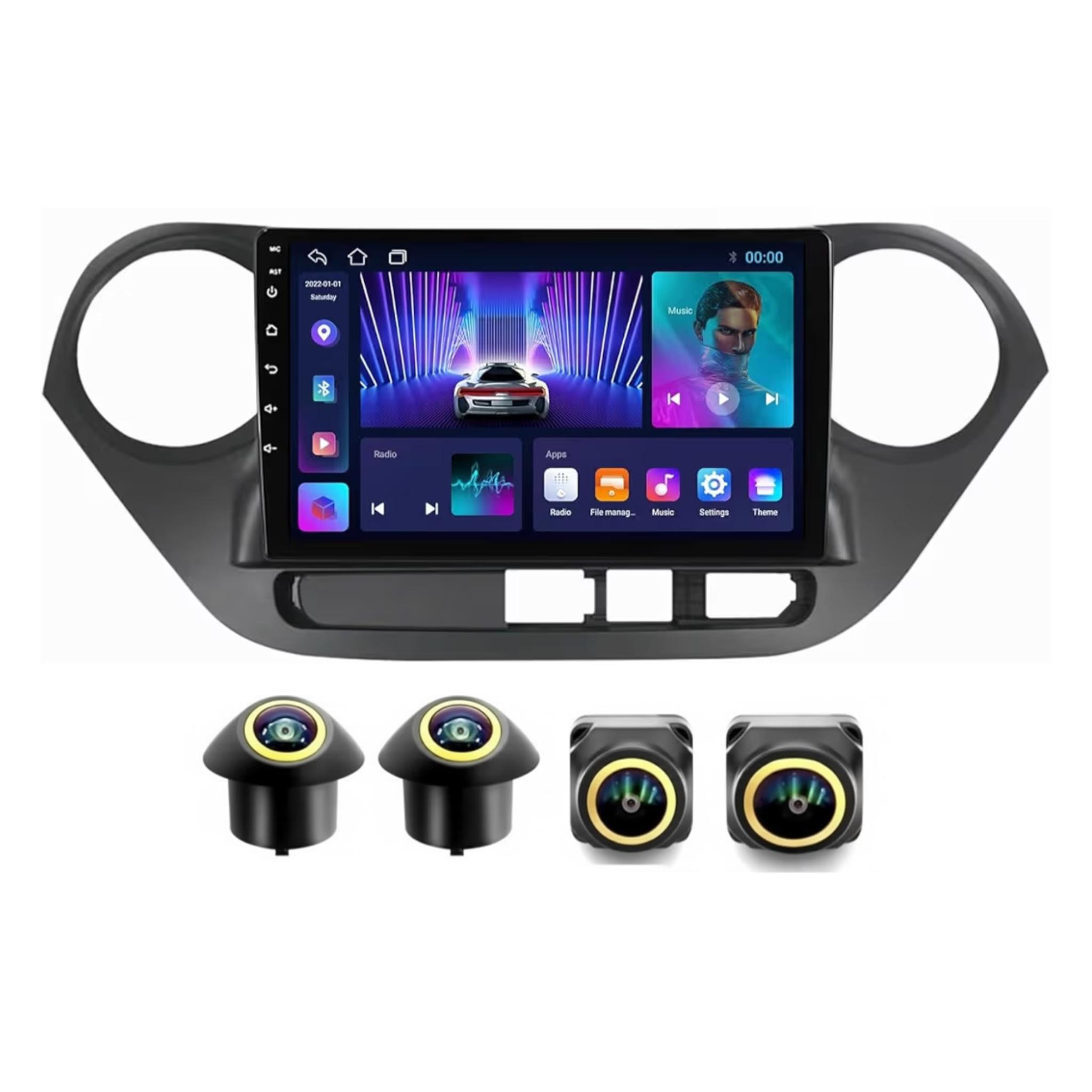Android Car Stereo for Hyundai i10 2013-2016 9 Inch IPS.QLED Touch Screen with AHD Camera Included - Image 2