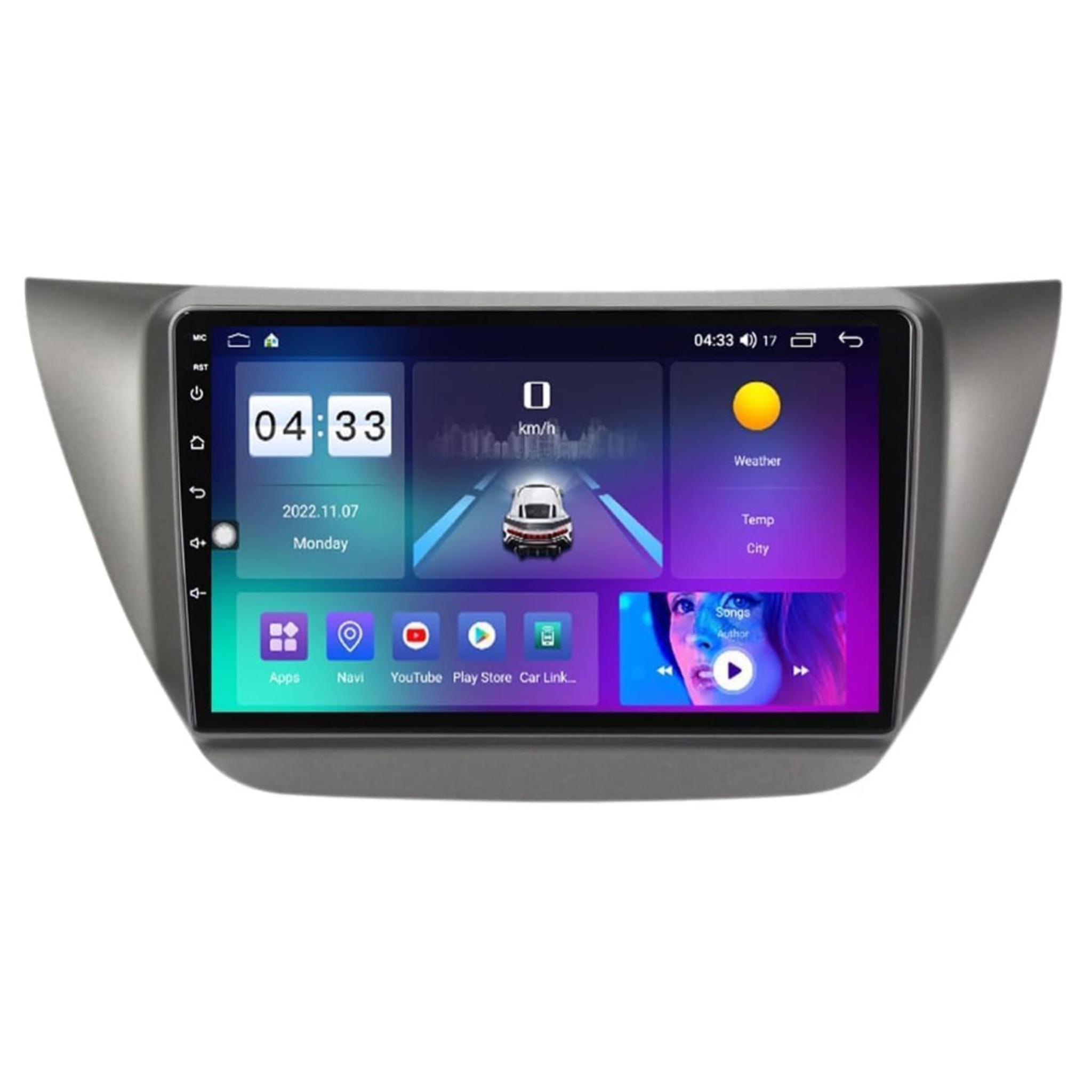 Android Car Stereo for Mitsubishi Lancer 2005-2007 9 Inch IPS.QLED Touch Screen with AHD Camera Included