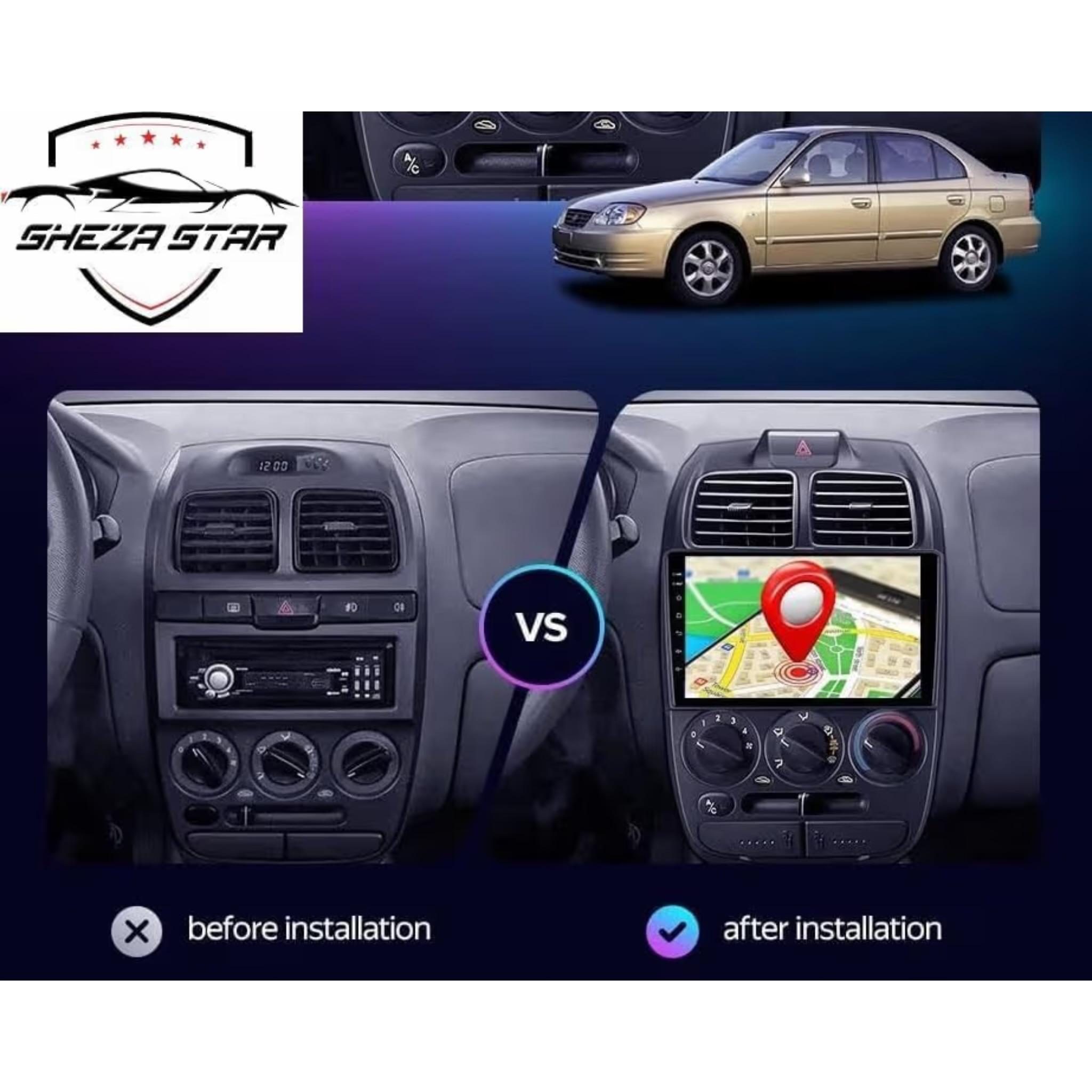 Android Car Stereo for Hyundai Accent II 2 Verna 1999-2012 9 Inch IPS.QLED Touch Screen with AHD Camera Included - Image 3