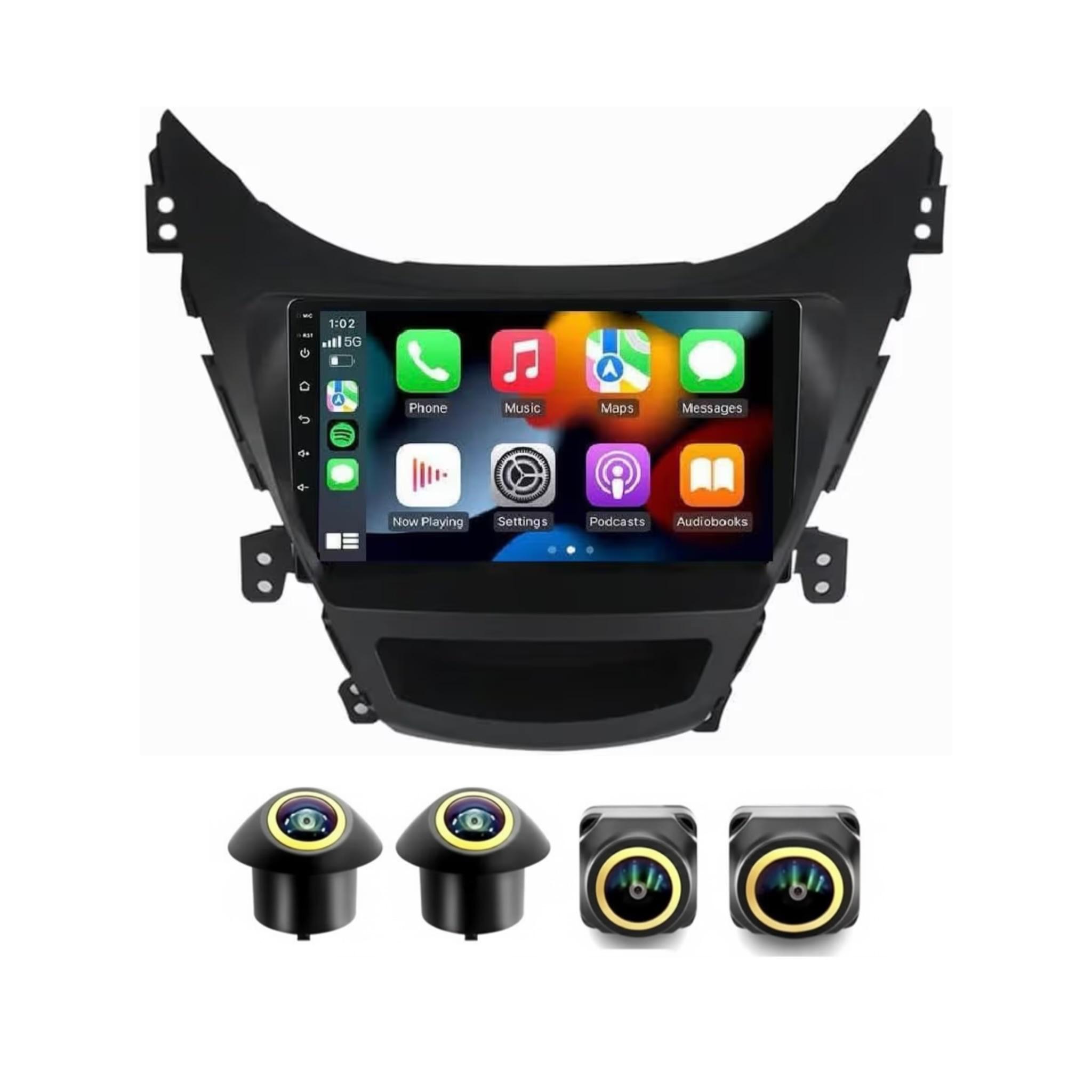 Android Car Stereo for HYUNDAI ELANTRA 2012-2013 9 Inch IPS.QLED Touch Screen with AHD Camera Included - Image 2