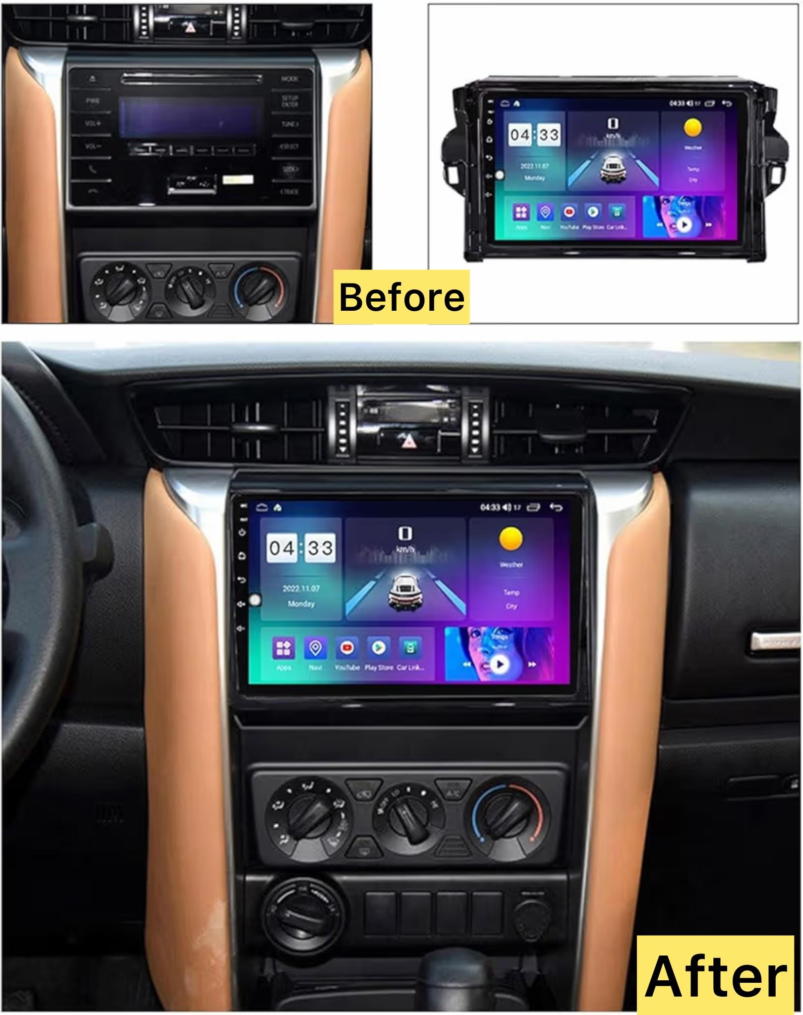 Android Car Stereo for Toyota Fortuner 2015-2020 9 Inch IPS.QLED Touch Screen with AHD Camera Included - Image 3