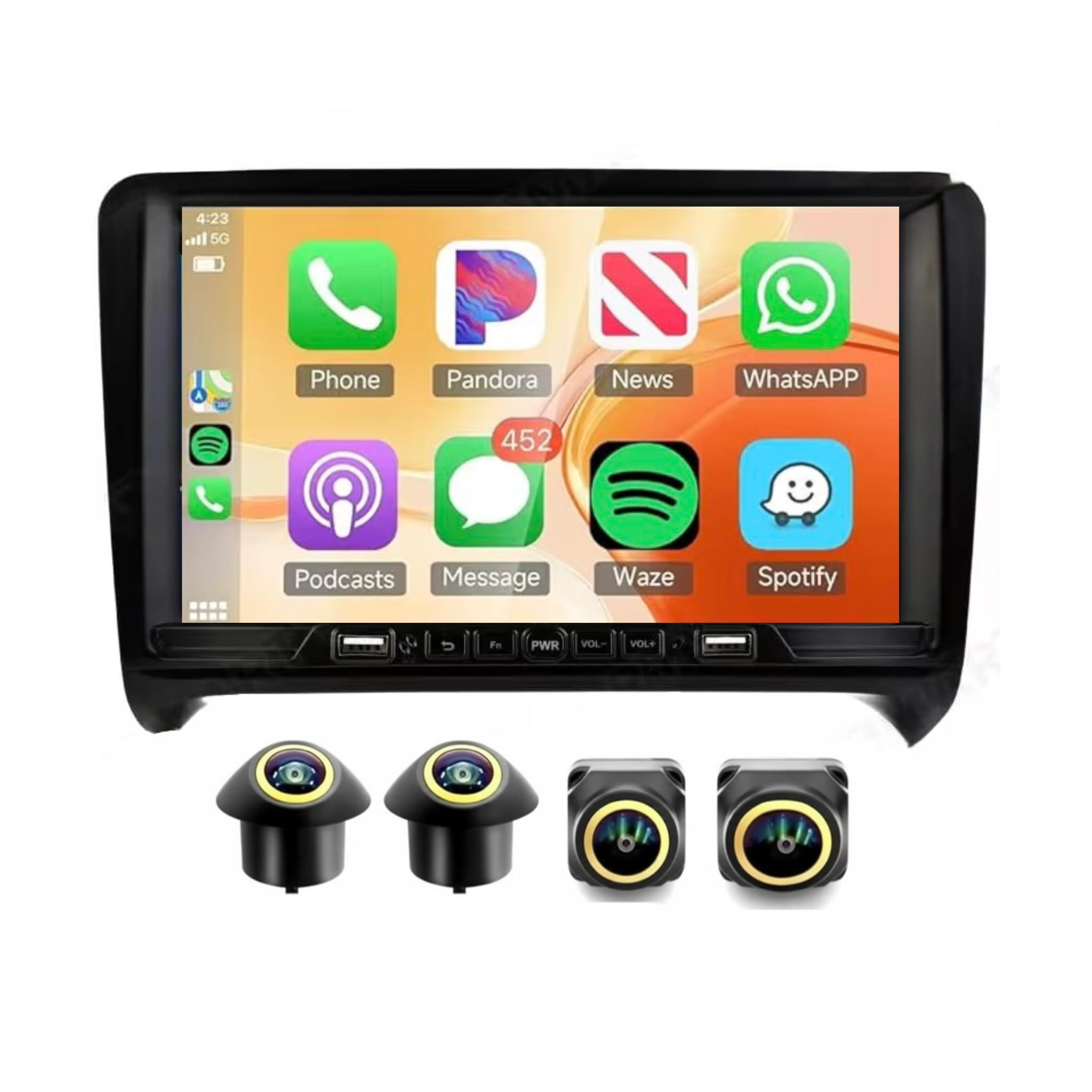 Android Car Stereo for Audi TT MK2 2006-2015 9 Inch IPS.QLED Touch Screen with AHD Camera Included - Image 2