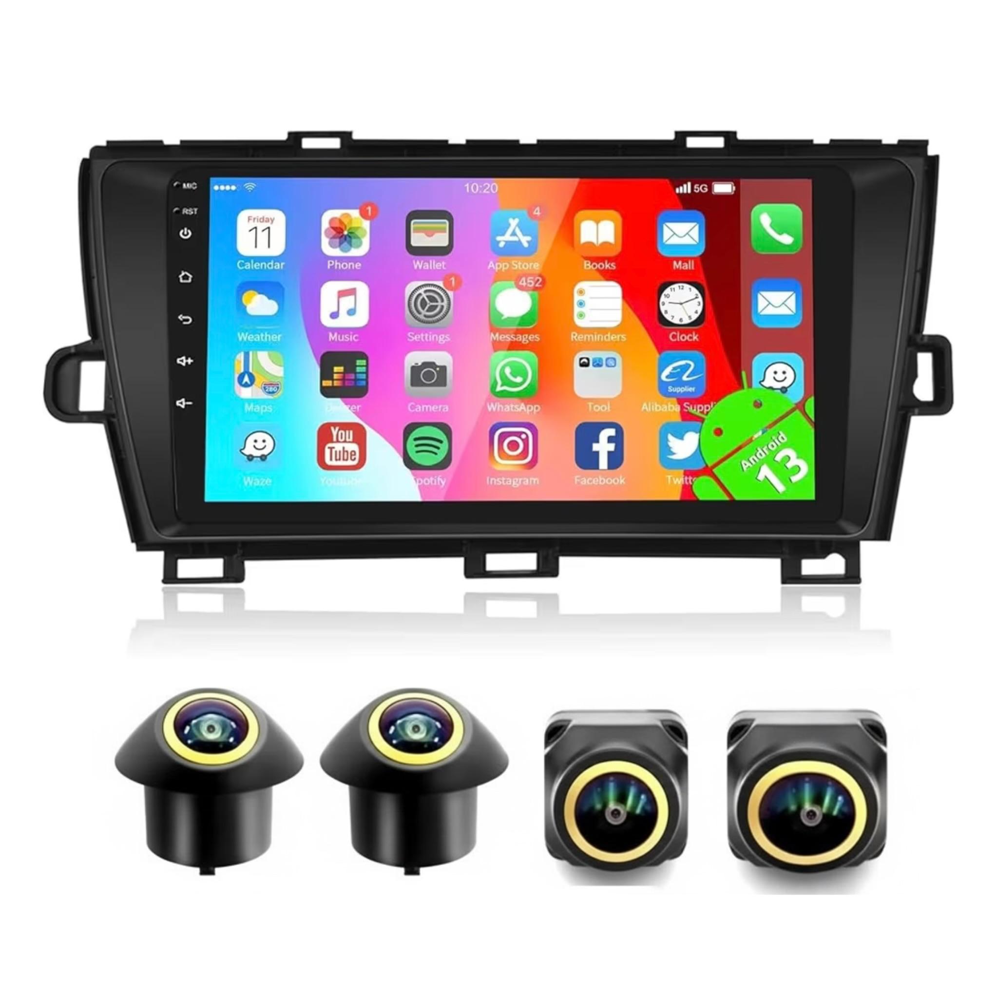 Android Car Stereo for Toyota Prius 2010-2015 9 Inch IPS.QLED Touch Screen with AHD Camera Included - Image 2