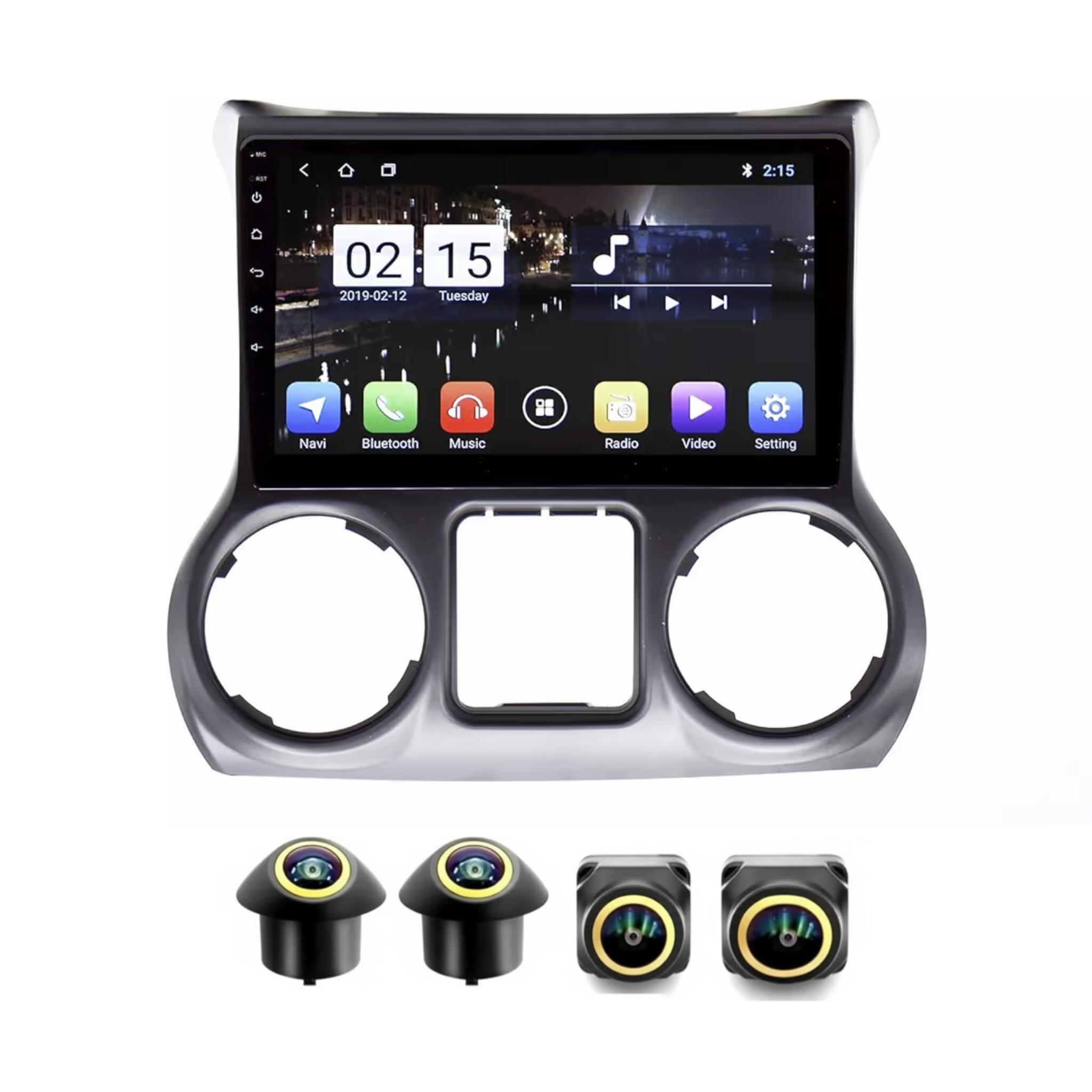 Android Car Stereo for Jeep Wrangler 2011-2014 10 Inch IPS.QLED Touch Screen with AHD Camera Included - Image 2