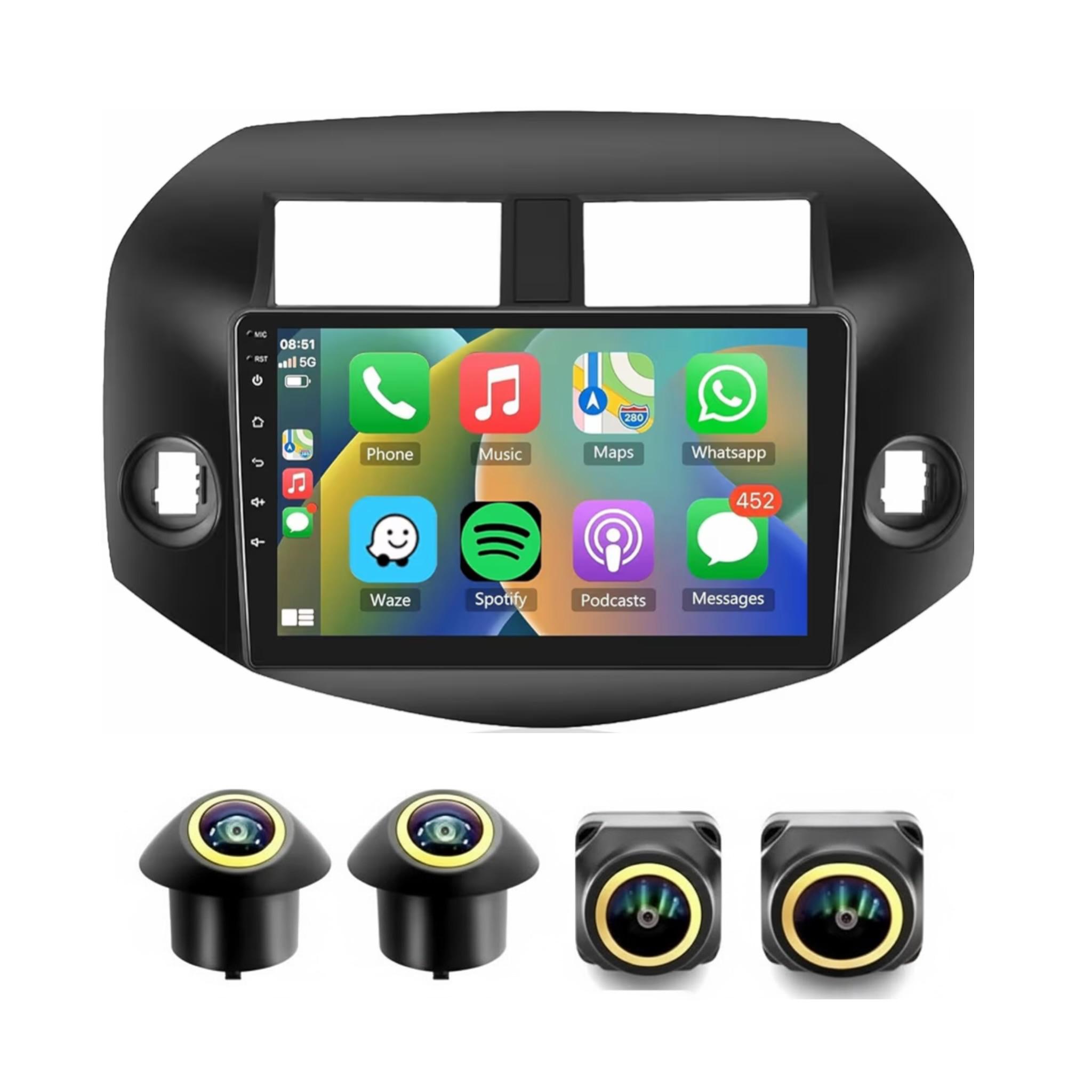 Android Car Stereo for TOYOTA RAV4 2007-2012 10 Inch IPS.QLED Touch Screen with AHD Camera Included - Image 2