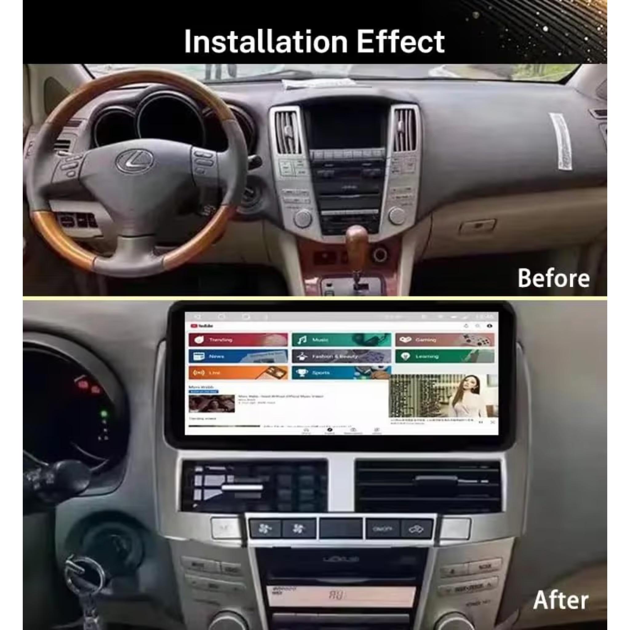 Android Car Stereo 12.3 Inch For Lexus RX300 RX330 RX350 2003-2009 IPS.QLED Touch Screen with AHD Camera Included - Image 2