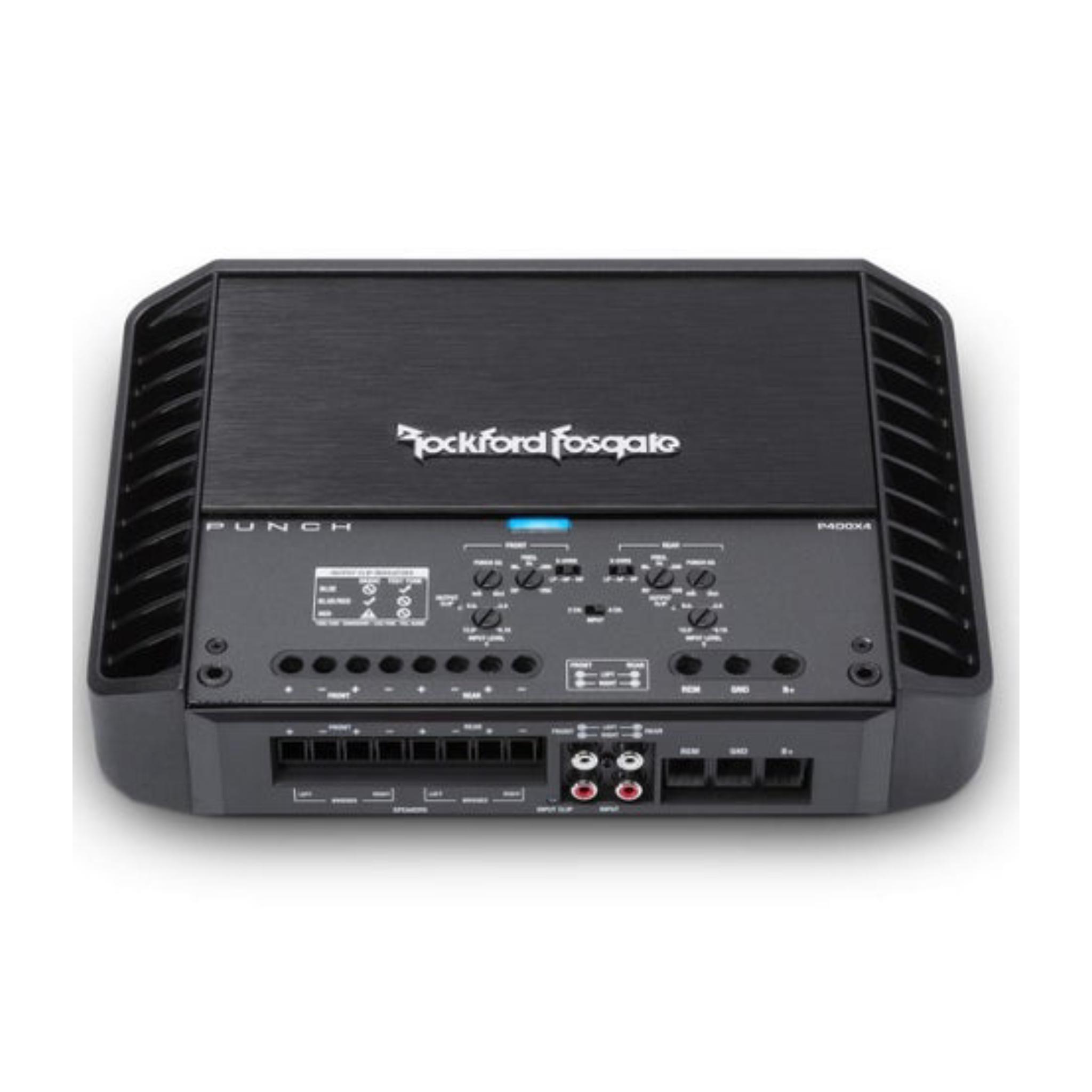 Rockford Fosgate P400X4 Punch 400 Watt 4 Channel Amplifier producing 100 Watts into all four channels at 2-Ohm - Image 2