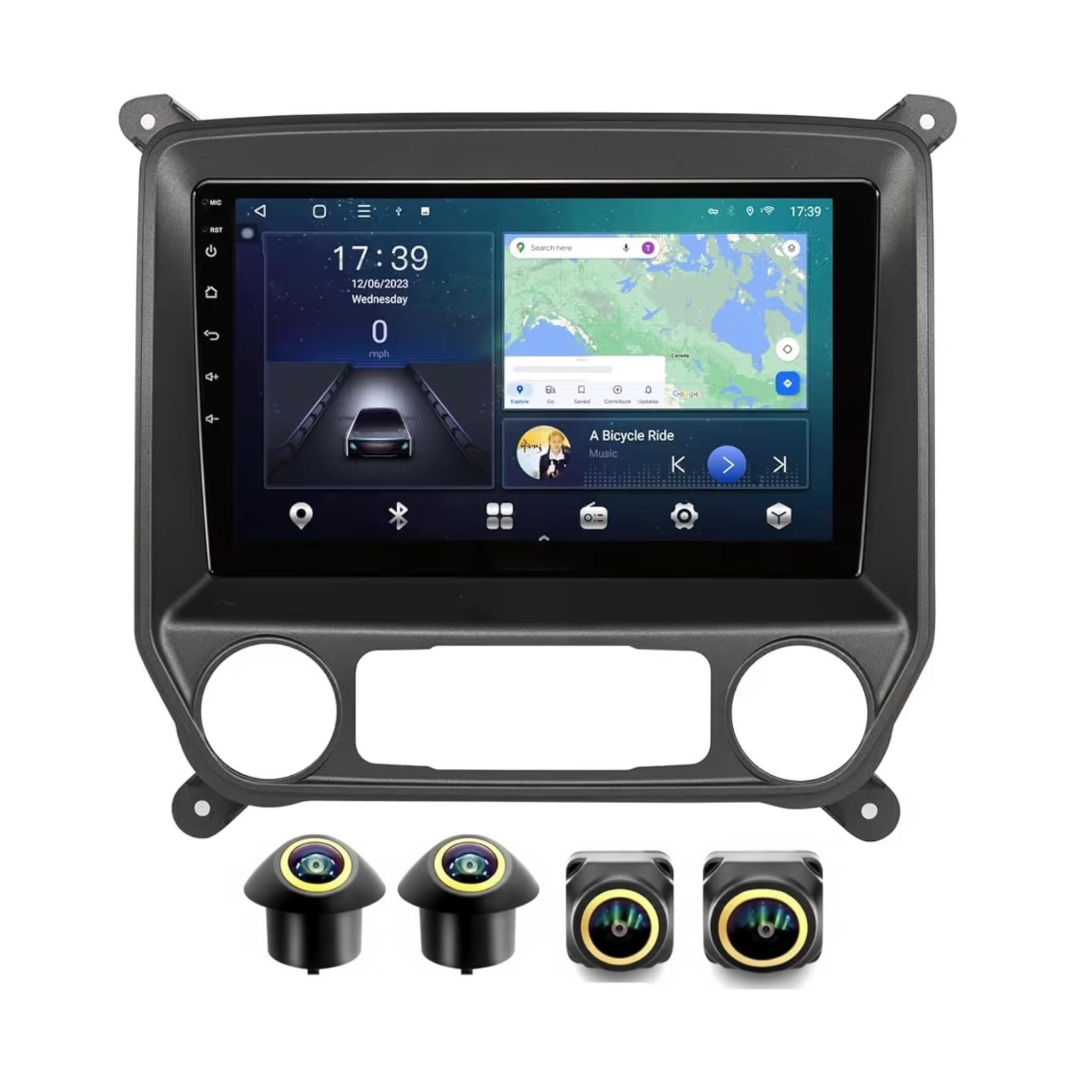 Android Car Stereo for Chevrolet Silverado & GMC Sierra 2014-2018 10 Inch IPS.QLED Touch Screen with AHD Camera Included - Image 2